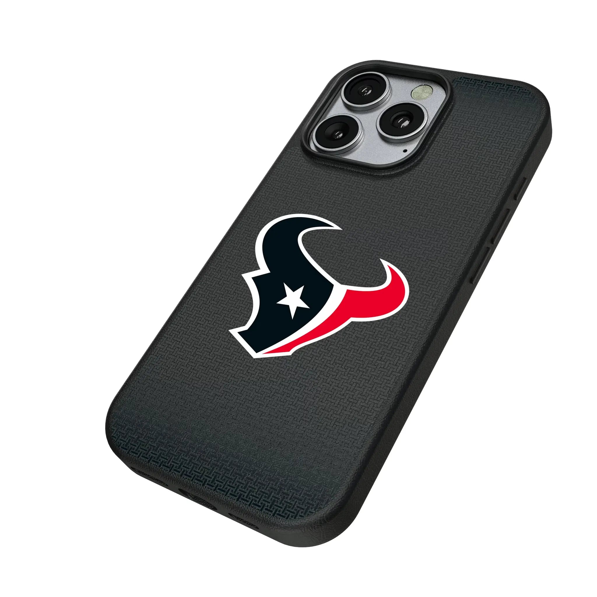 Houston Texans Linen iPhone MagSafe Compatible Phone Case for Apple iPhone - Isometric View