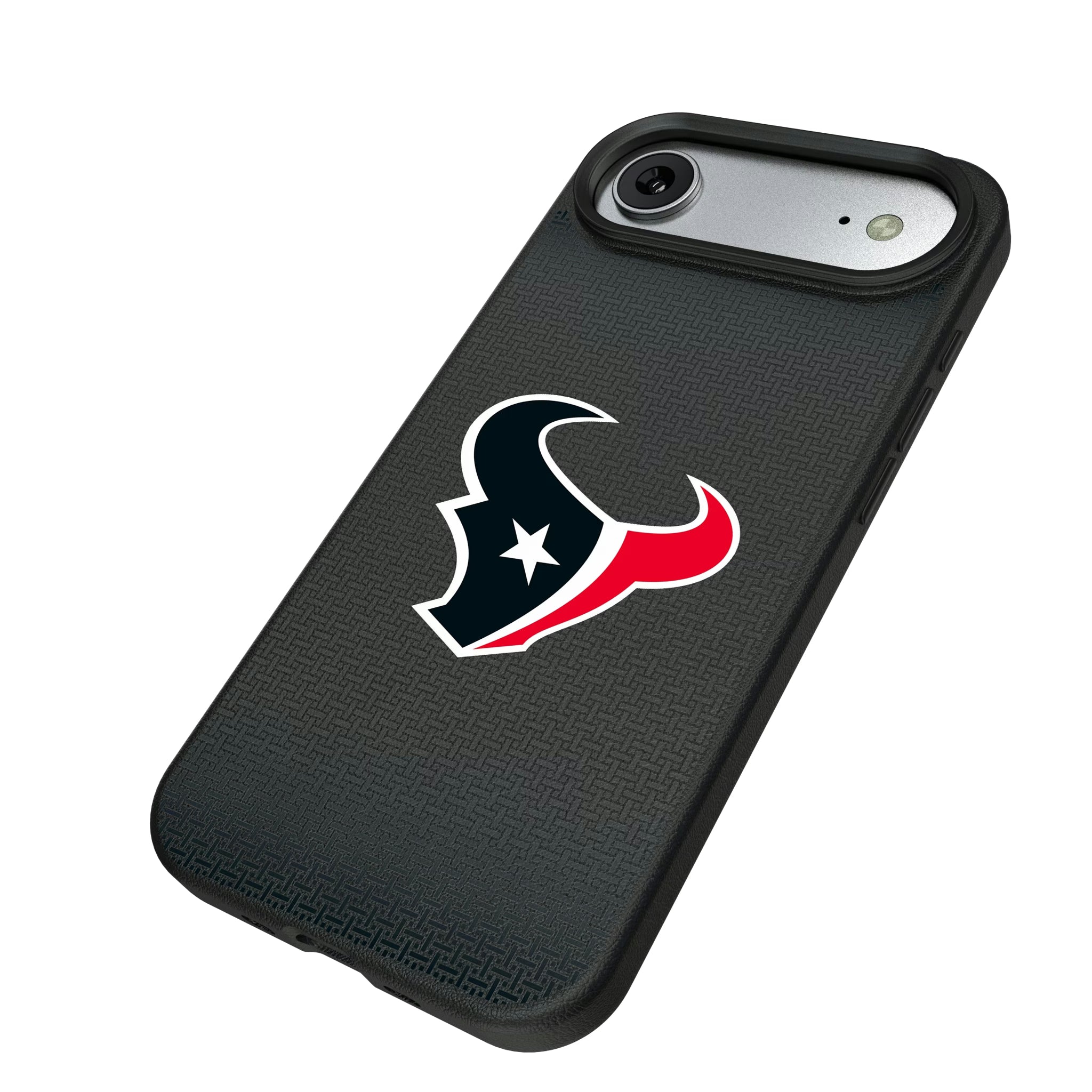 Houston Texans Linen iPhone MagSafe Compatible Phone Case for Apple iPhone - Isometric View#Device_iPhone Air