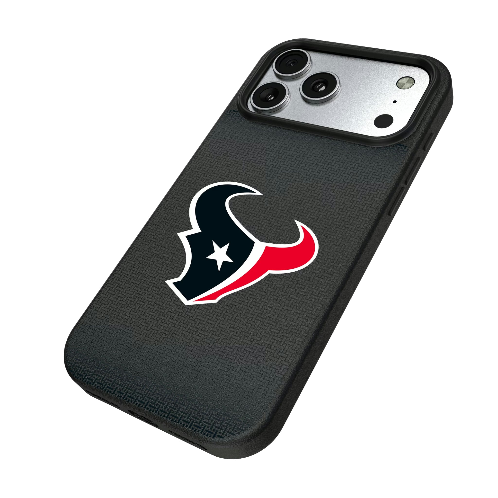 Houston Texans Linen iPhone MagSafe Compatible Phone Case for Apple iPhone - Isometric View#Device_iPhone 17 Pro Max
