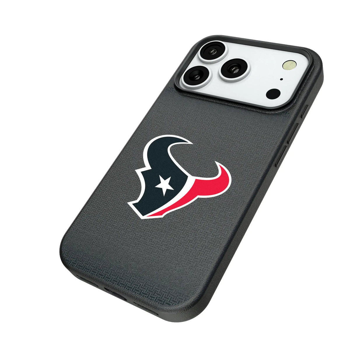 Houston Texans Linen iPhone MagSafe Compatible Phone Case for Apple iPhone - Isometric View#Device_iPhone 18 Pro
