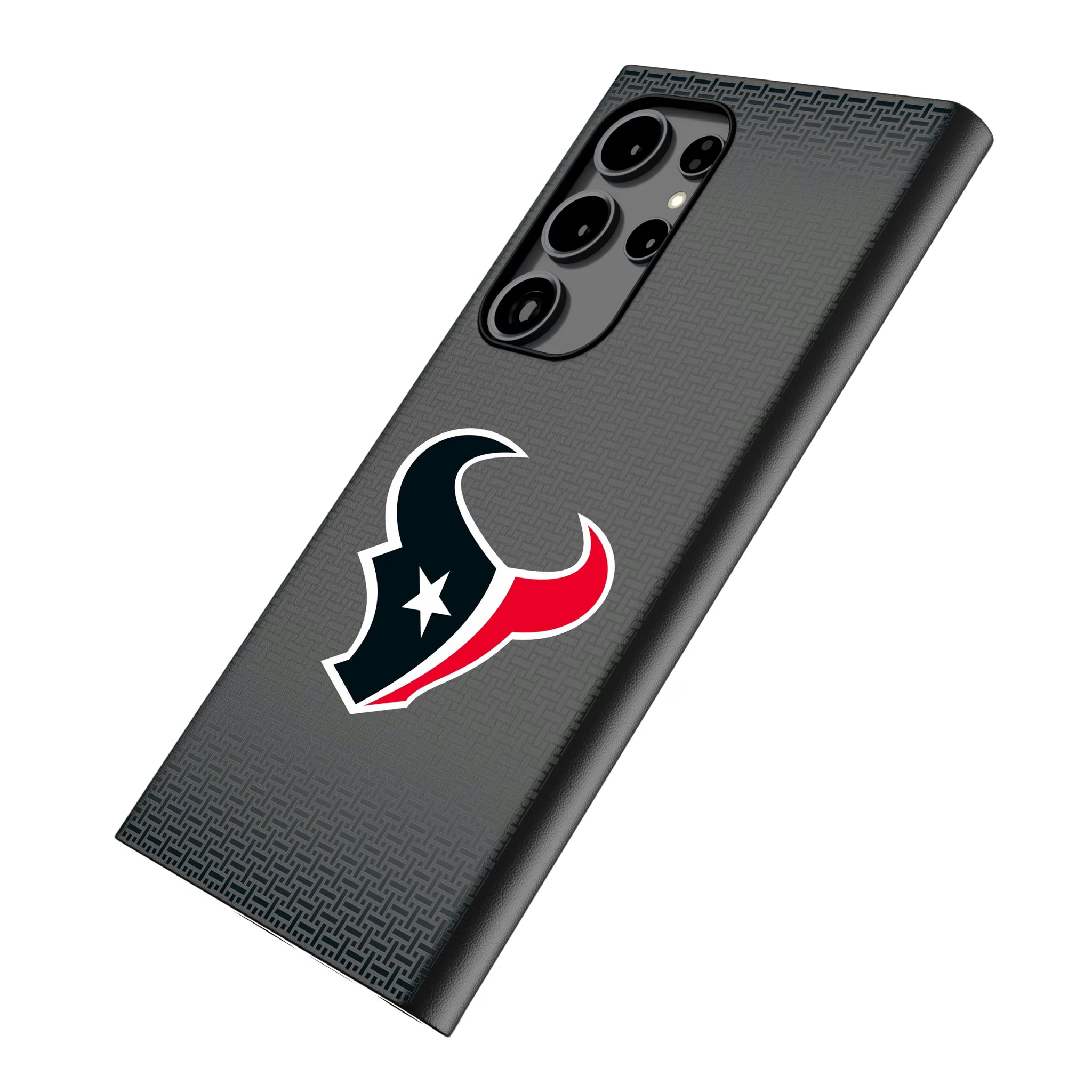 Houston Texans Linen Galaxy MagSafe Compatible Phone Case for Samsung Galaxy - Isometric View