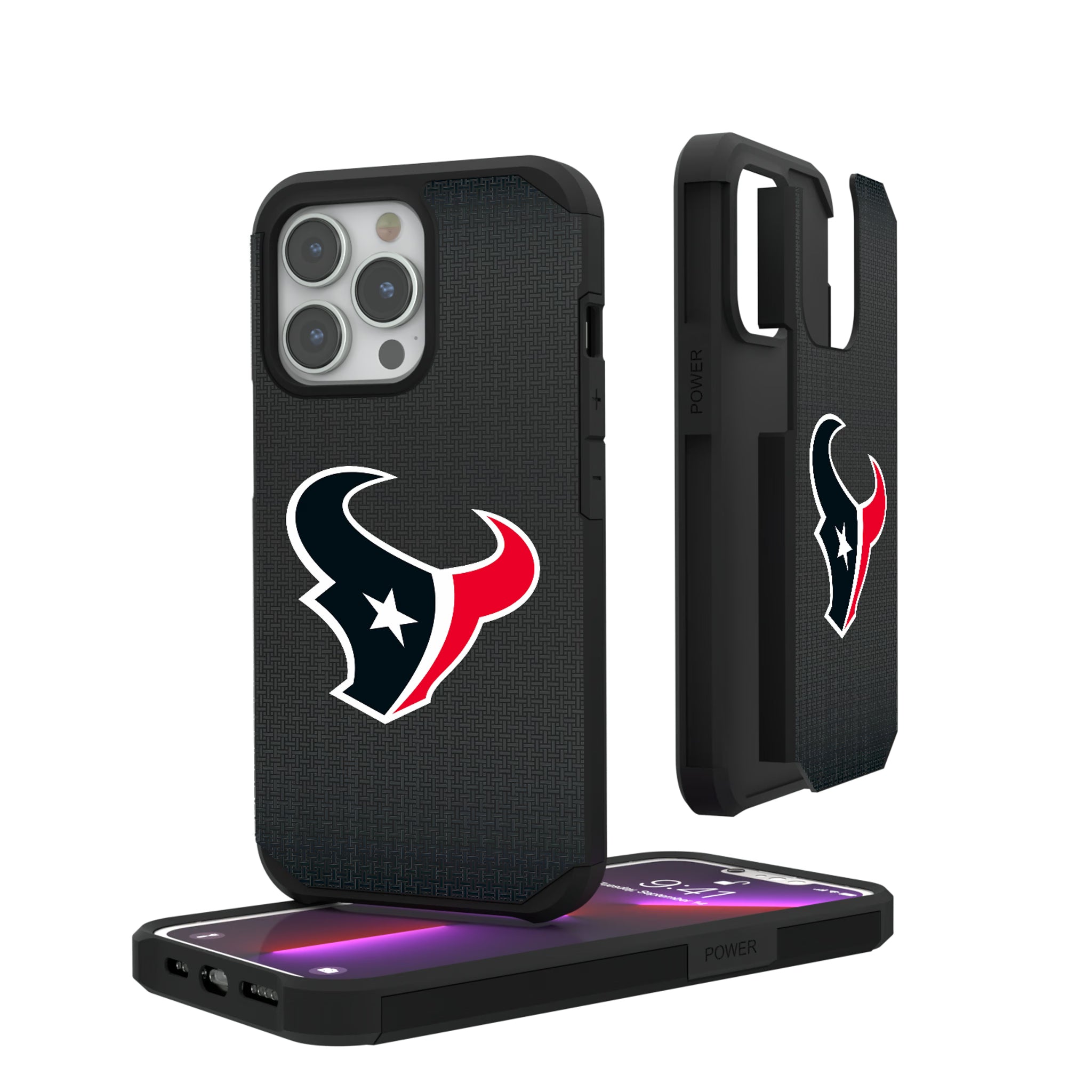 Houston Texans Linen iPhone Rugged Phone Case for Apple iPhone#Device_iPhone 13 Pro