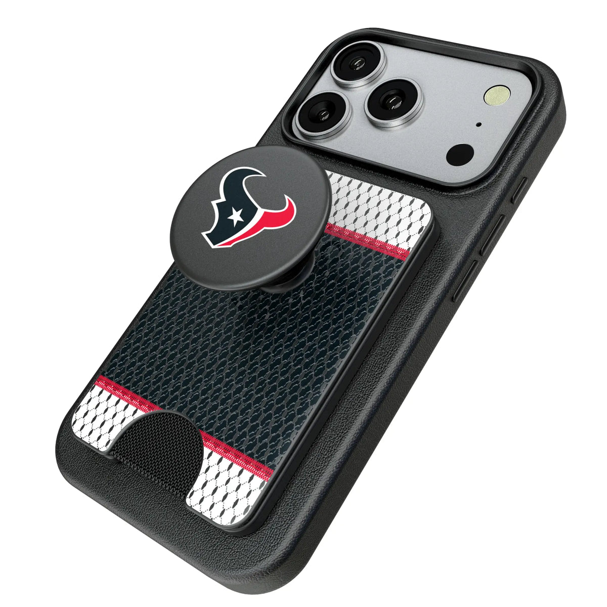 Houston Texans Mesh Popsockets Wallet Magnetic - Isometric View