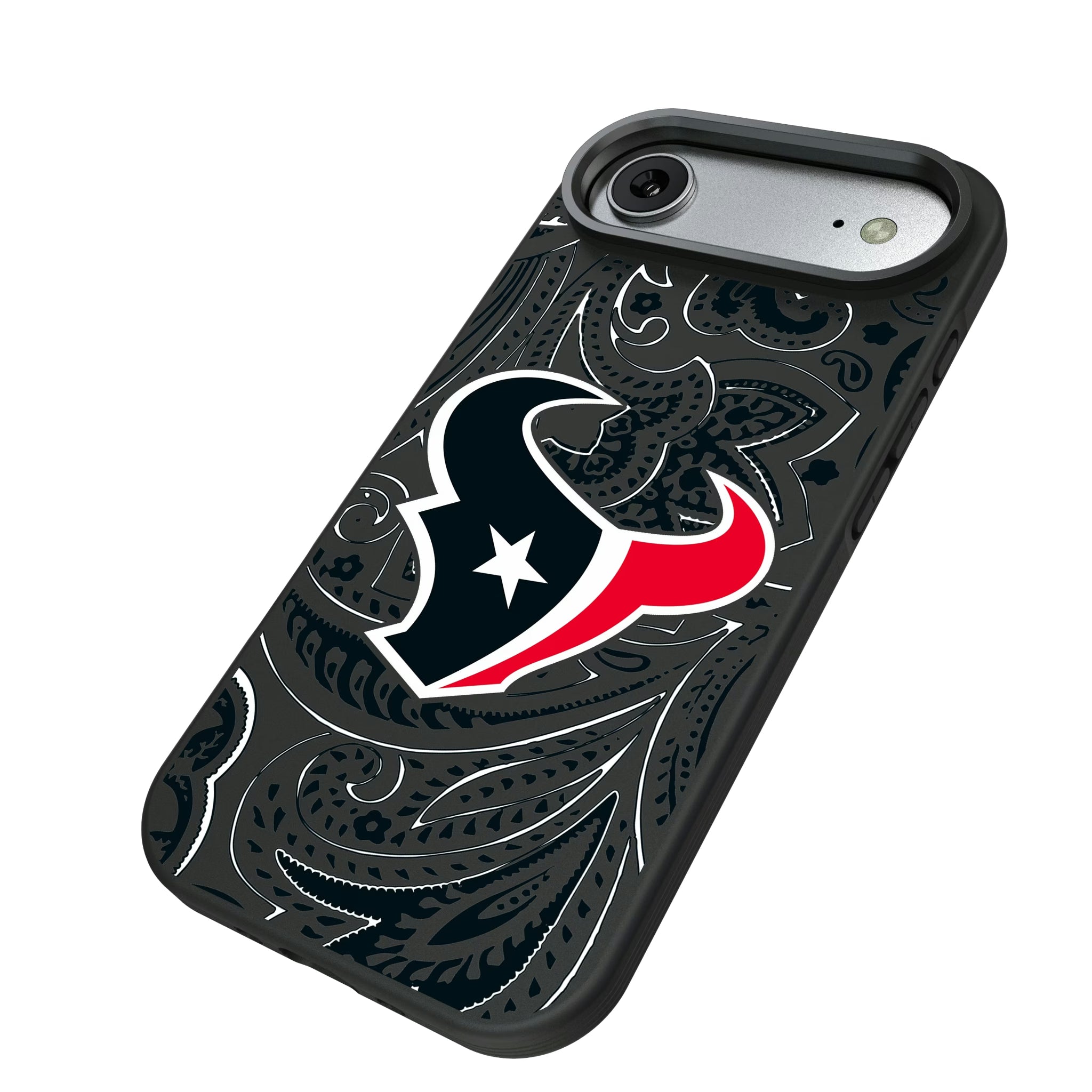 Houston Texans Paisley iPhone Bump Phone Case for Apple iPhone - Isometric View#Device_iPhone Air