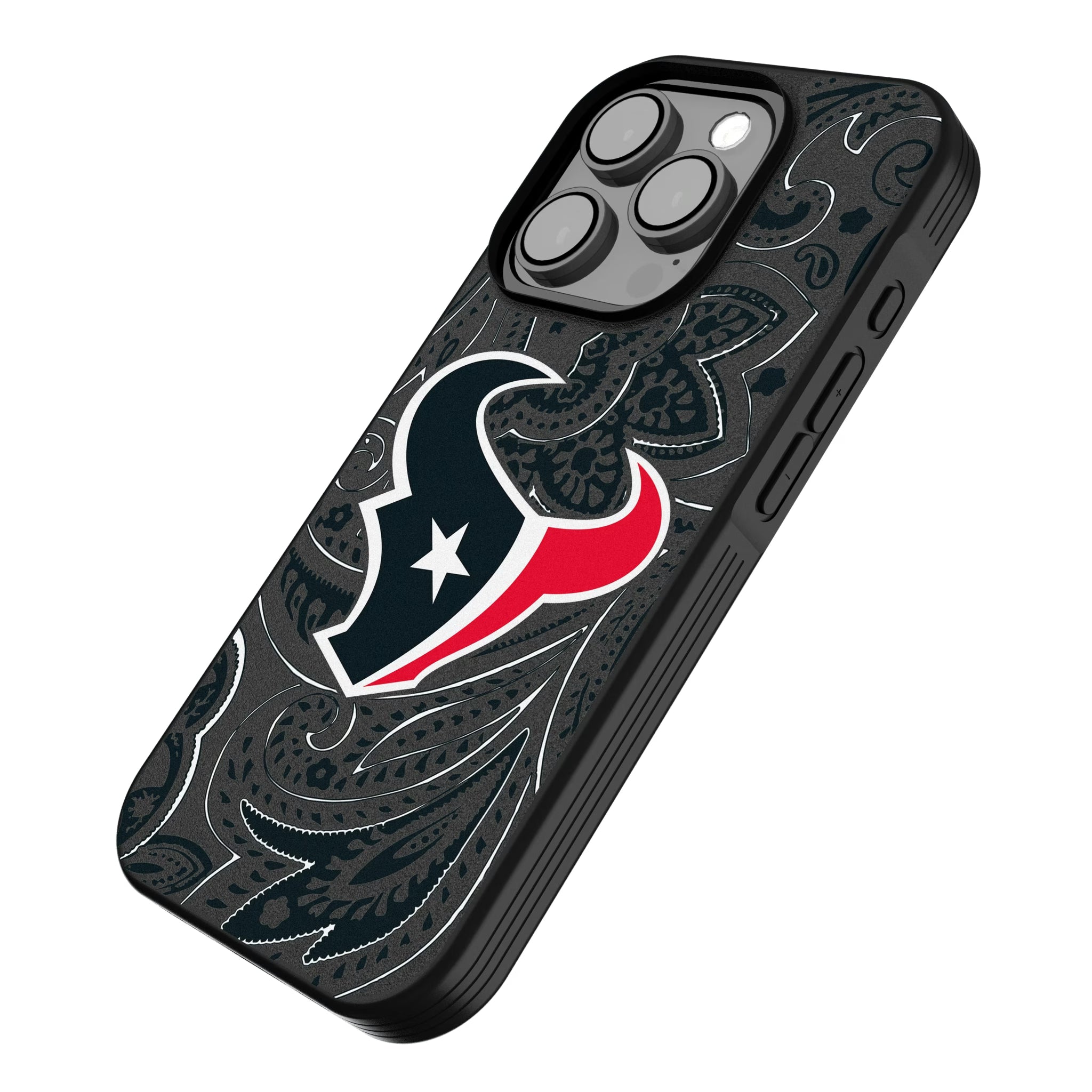 Houston Texans Paisley iPhone Bump Phone Case for Apple iPhone - Isometric View