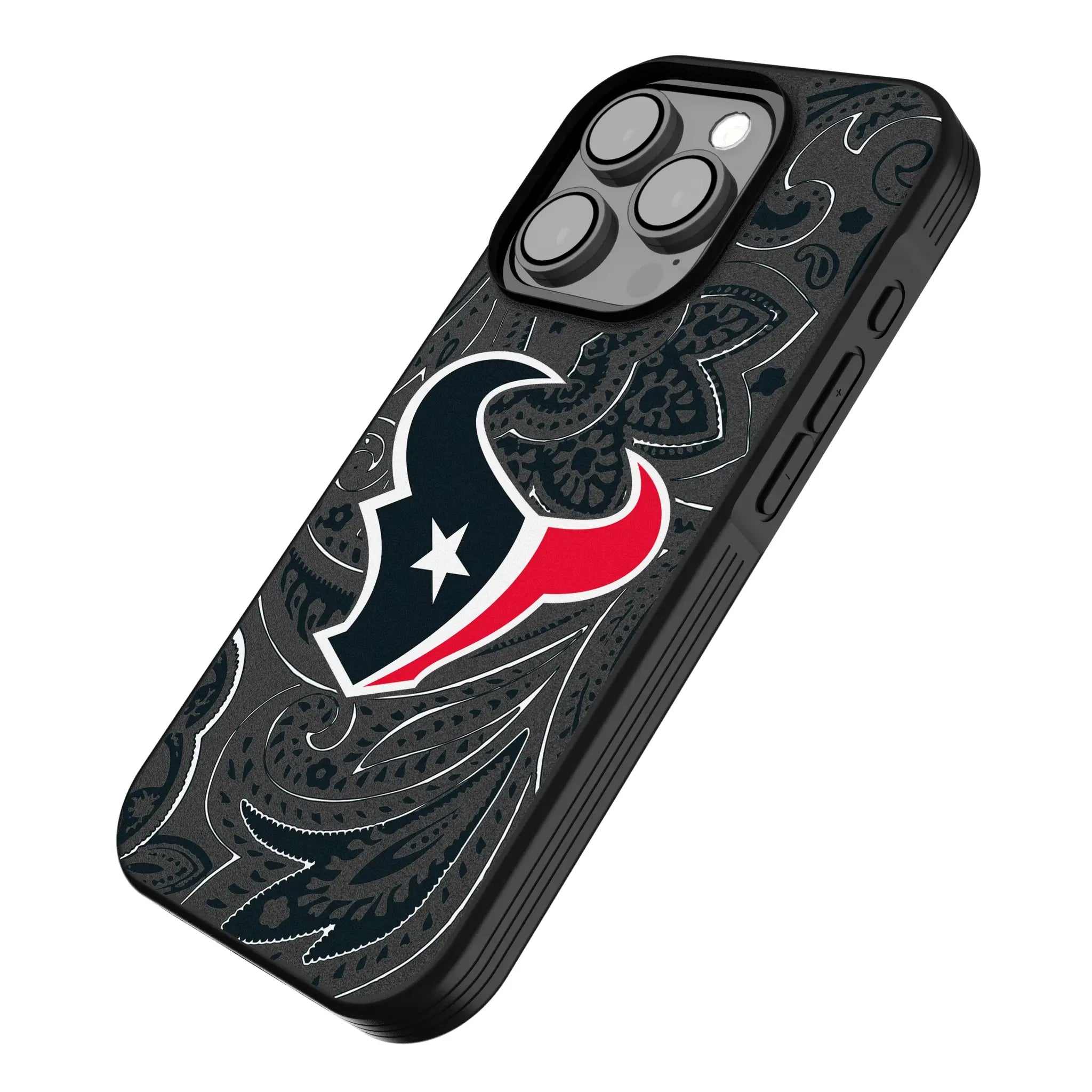 Houston Texans Paisley iPhone Bump Phone Case for Apple iPhone - Isometric View