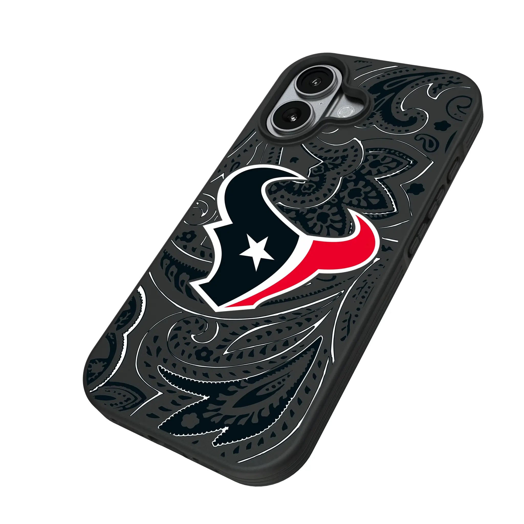 Houston Texans Paisley iPhone Bump Phone Case for Apple iPhone - Isometric View#Device_iPhone 17