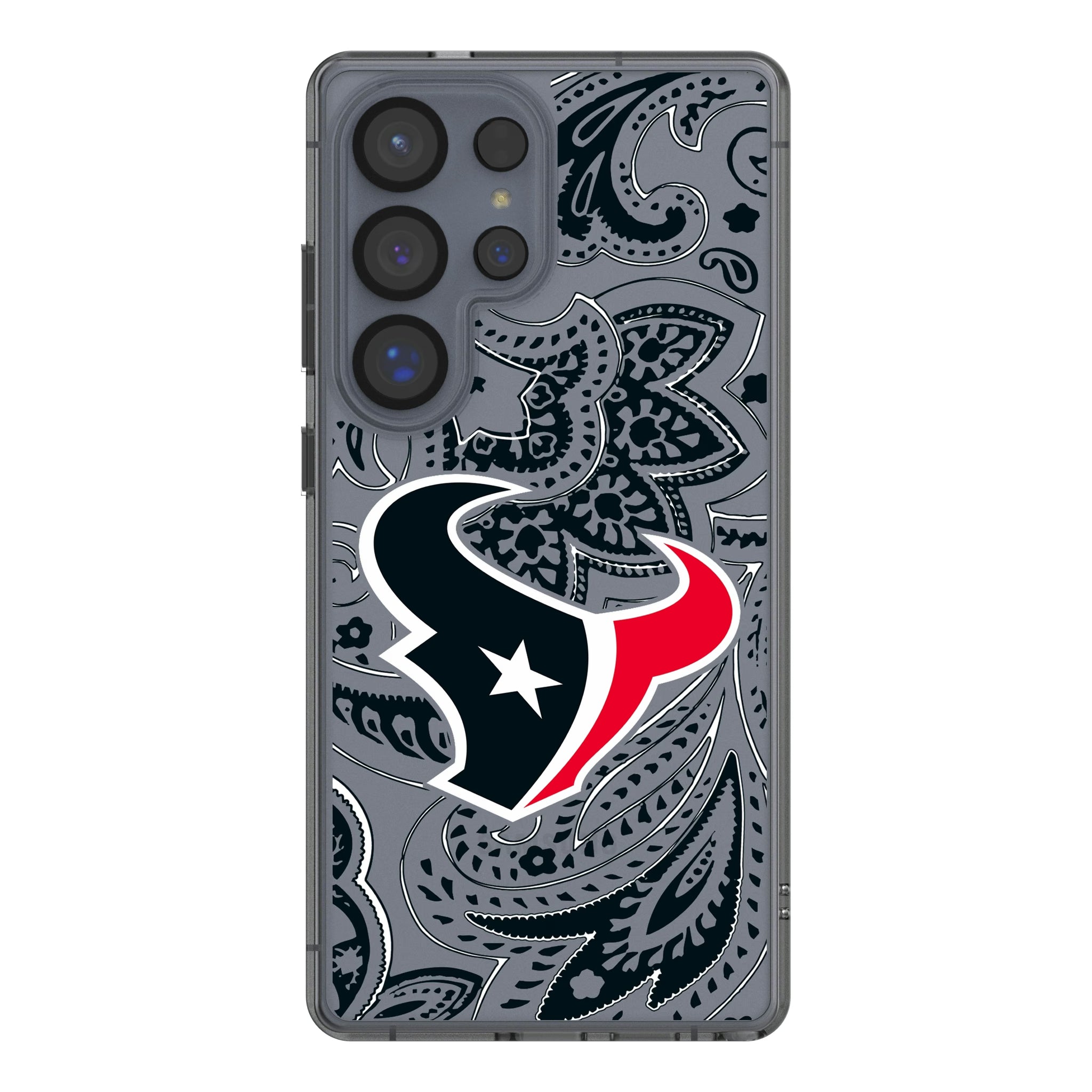 Houston Texans Paisley Galaxy Clear Phone Case for Samsung Galaxy