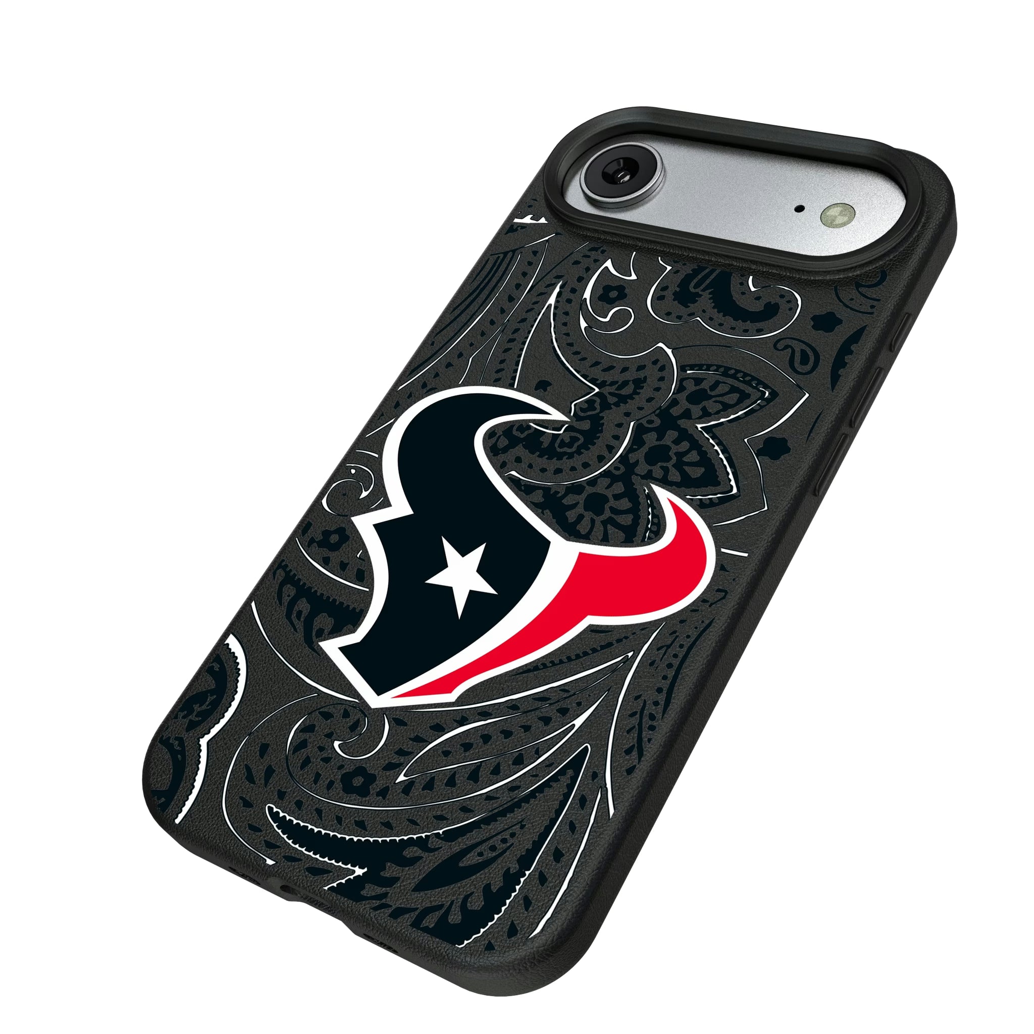 Houston Texans Paisley iPhone MagSafe Compatible Phone Case for Apple iPhone - Isometric View#Device_iPhone Air