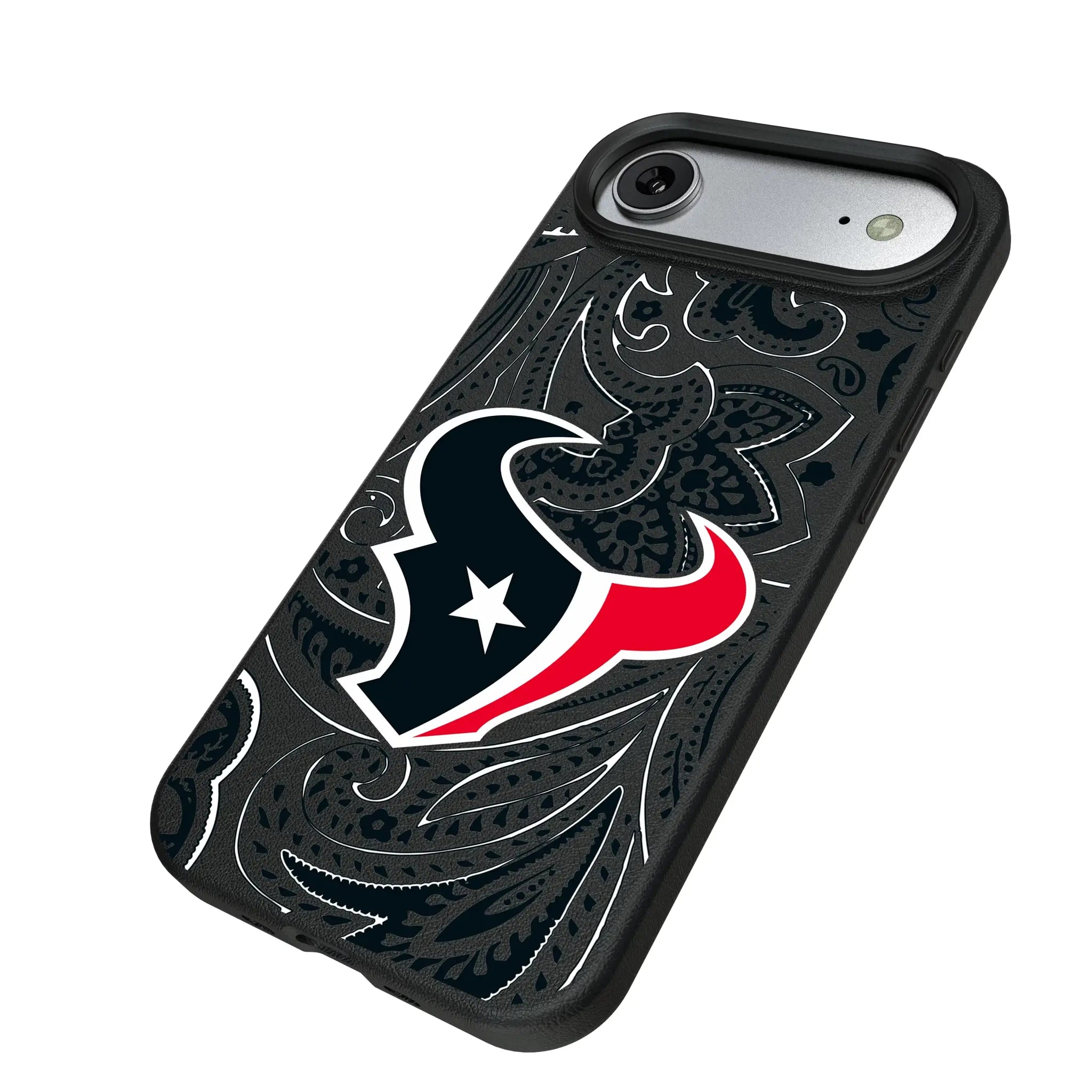 Houston Texans Paisley iPhone MagSafe Compatible Phone Case for Apple iPhone - Isometric View#Device_iPhone Air