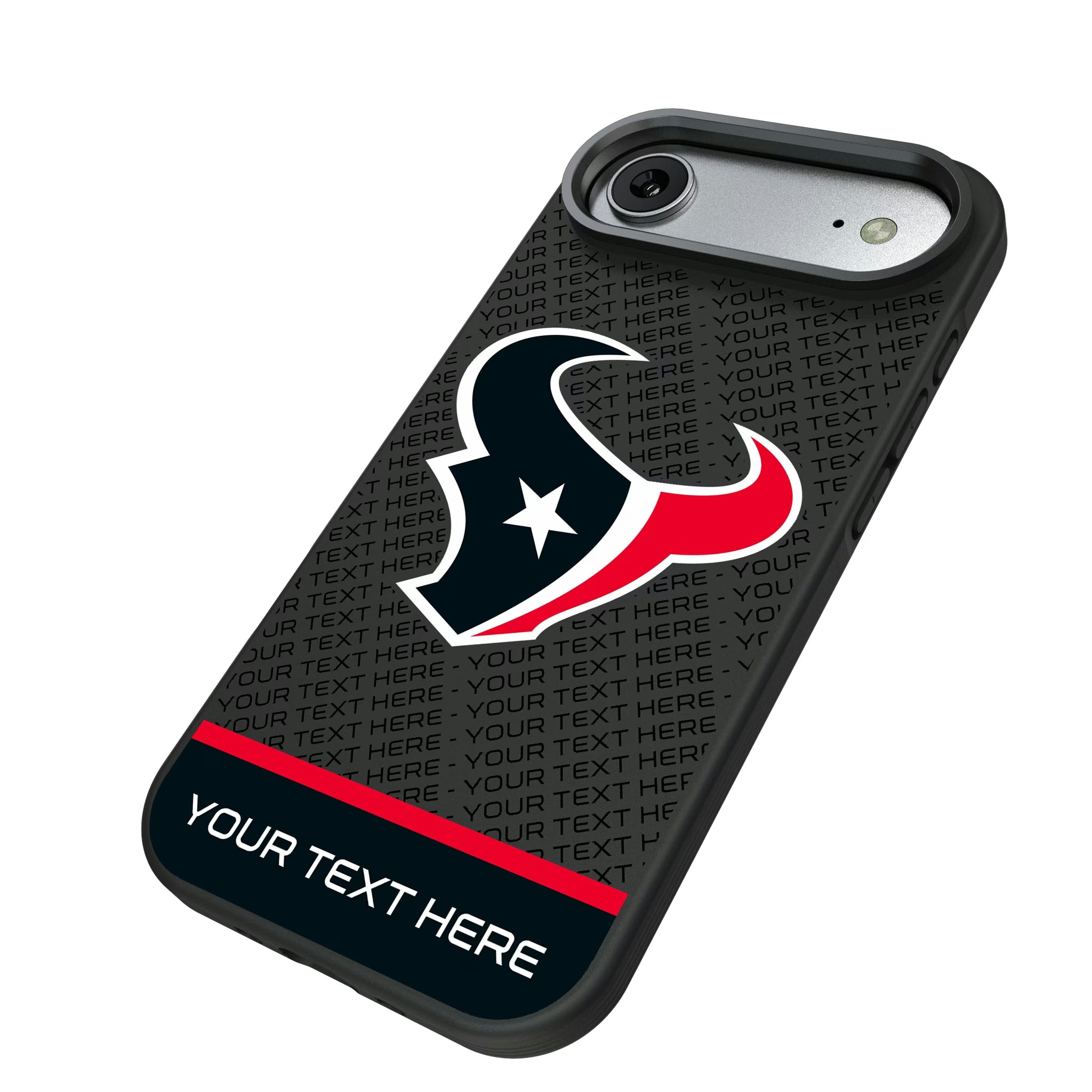 Houston Texans Personalized EndZone Plus iPhone Bump Phone Case for Apple iPhone - Isometric View#Device_iPhone Air