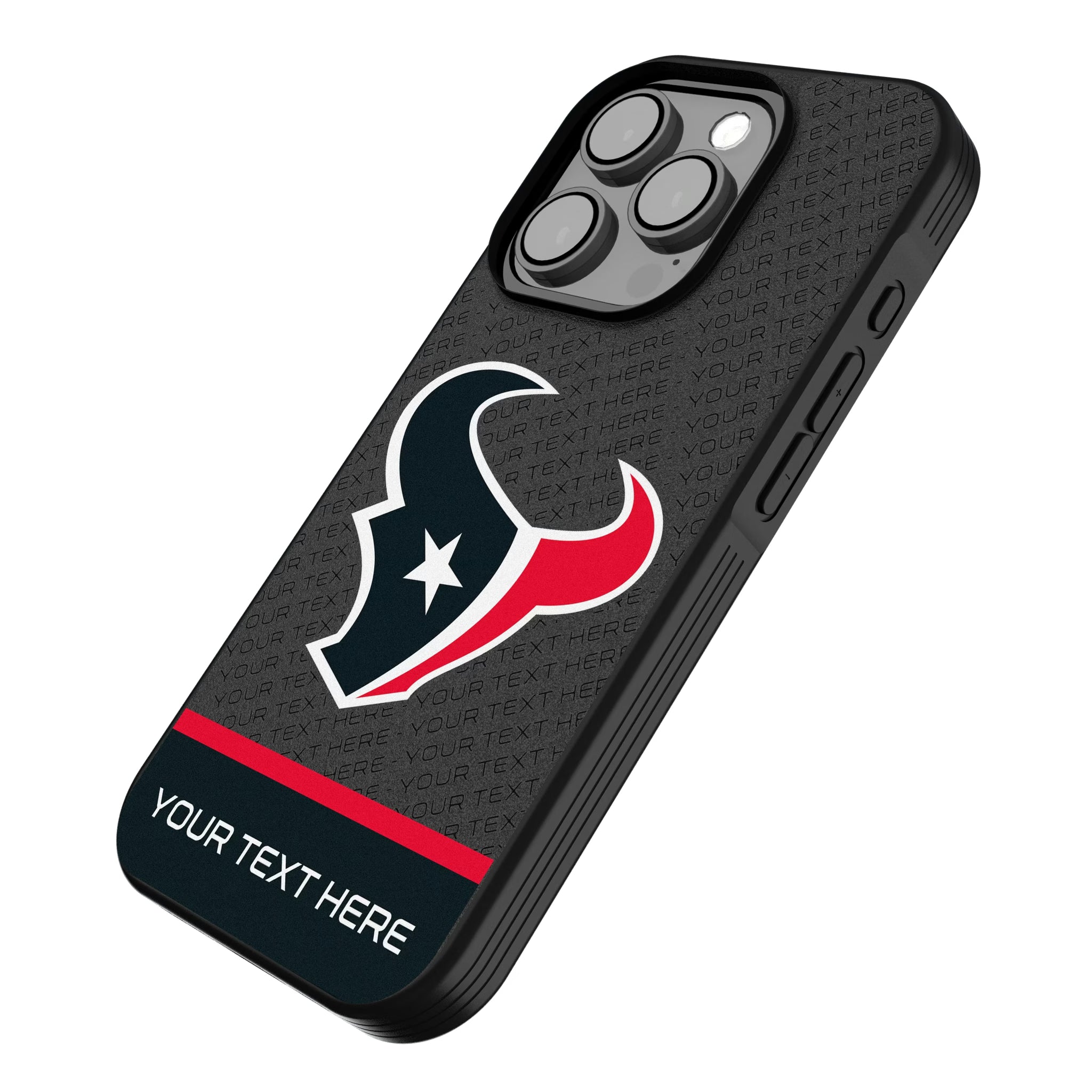 Houston Texans Personalized EndZone Plus iPhone Bump Phone Case for Apple iPhone - Isometric View