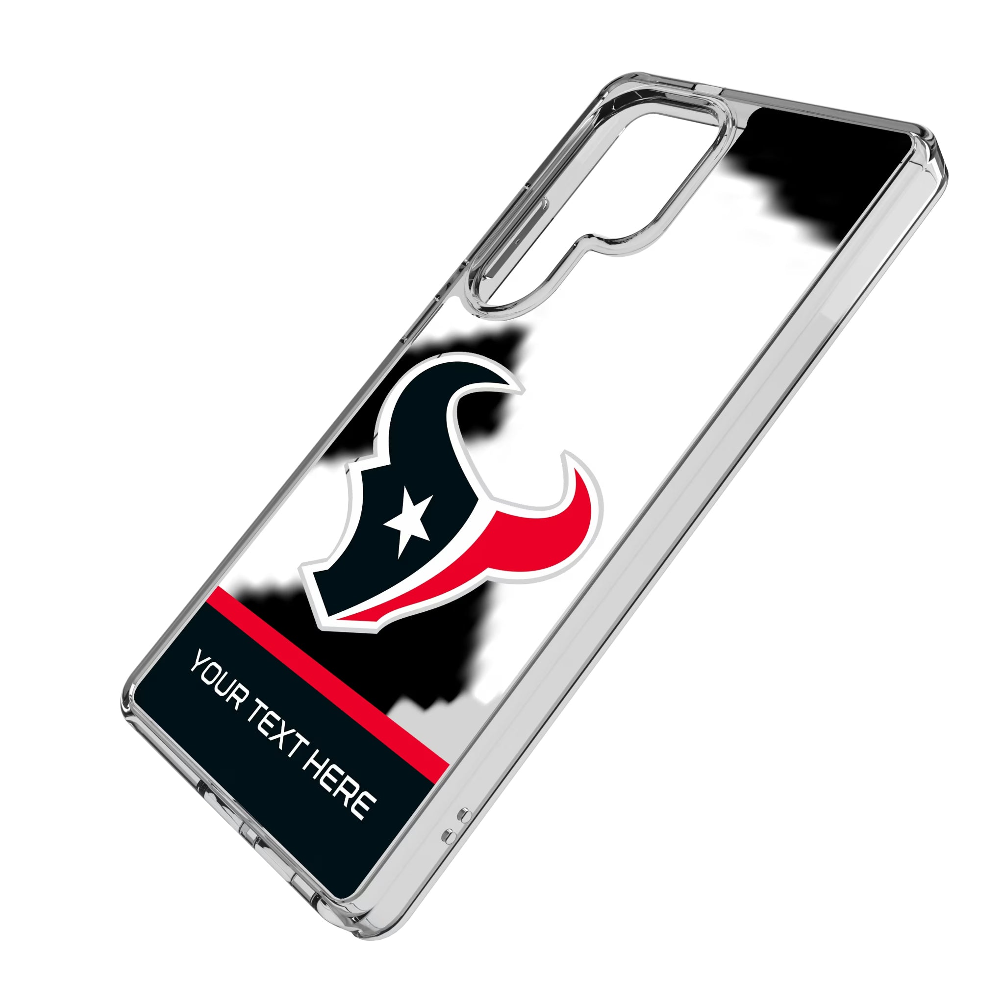 Houston Texans Personalized EndZone Plus Galaxy Clear Phone Case for Samsung Galaxy - Isometric View