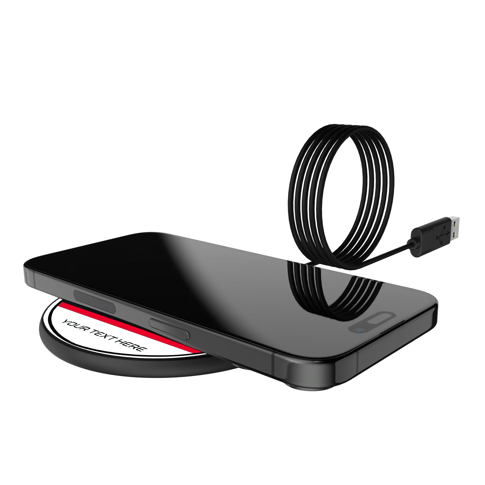 Houston Texans Personalized Endzone Solid 15-Watt Wireless Charger - Lifestyle