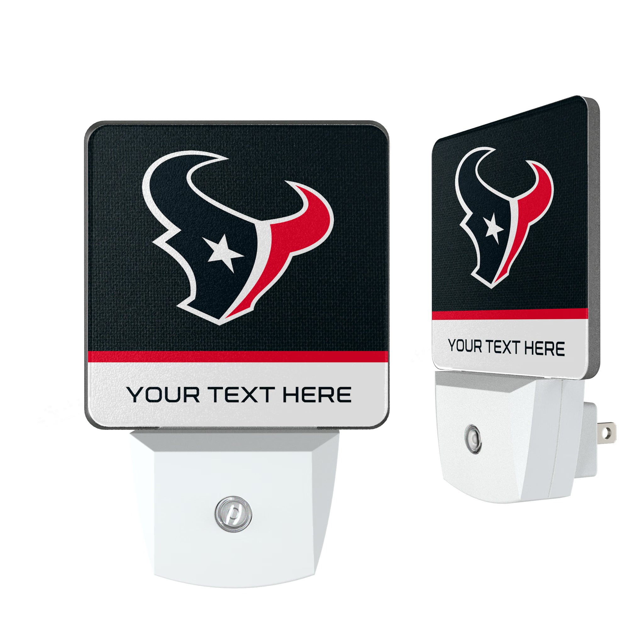 Houston Texans Personalized Endzone Solid Night Light 2-Pack