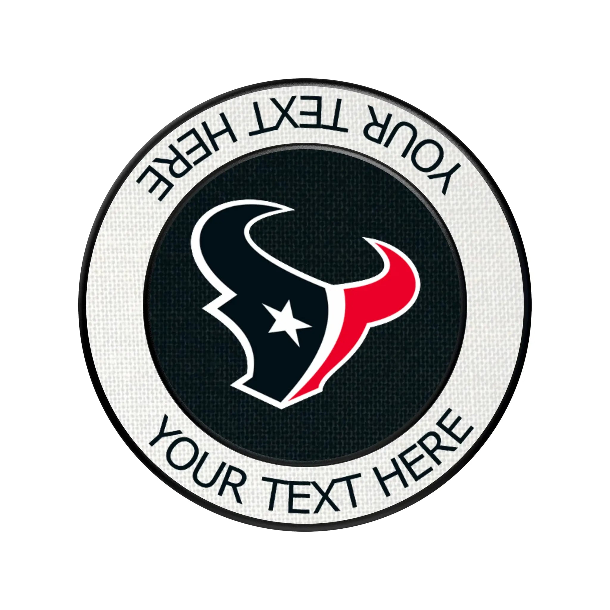 Houston Texans Personalized Endzone Solid Popsockets Round Magnetic
