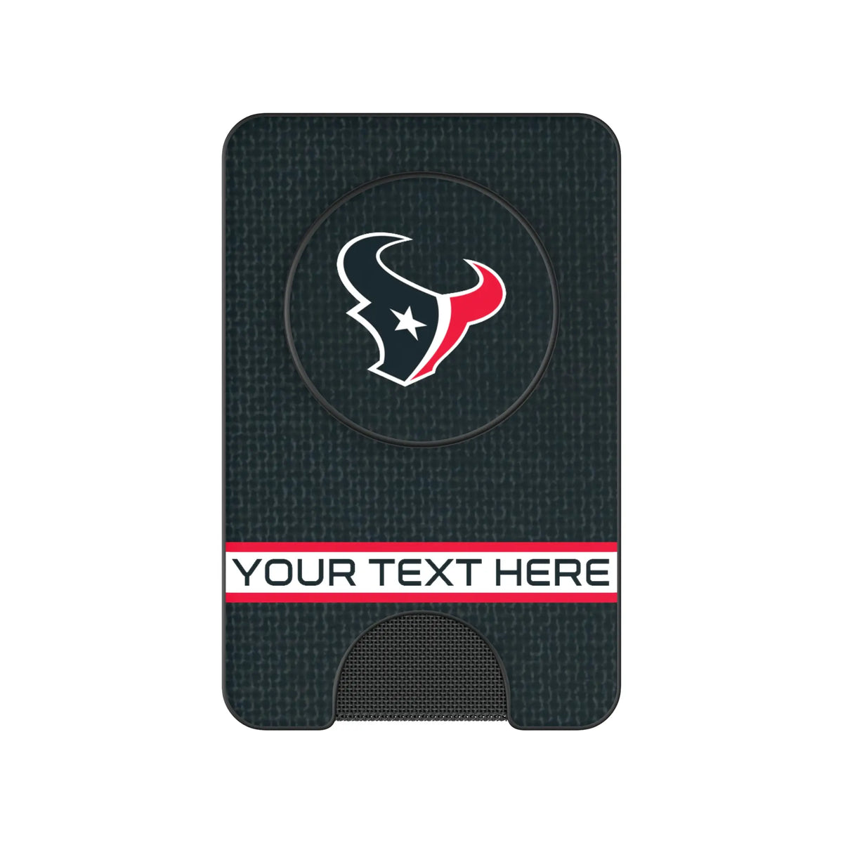 Houston Texans Personalized Endzone Solid Popsockets Wallet Magnetic