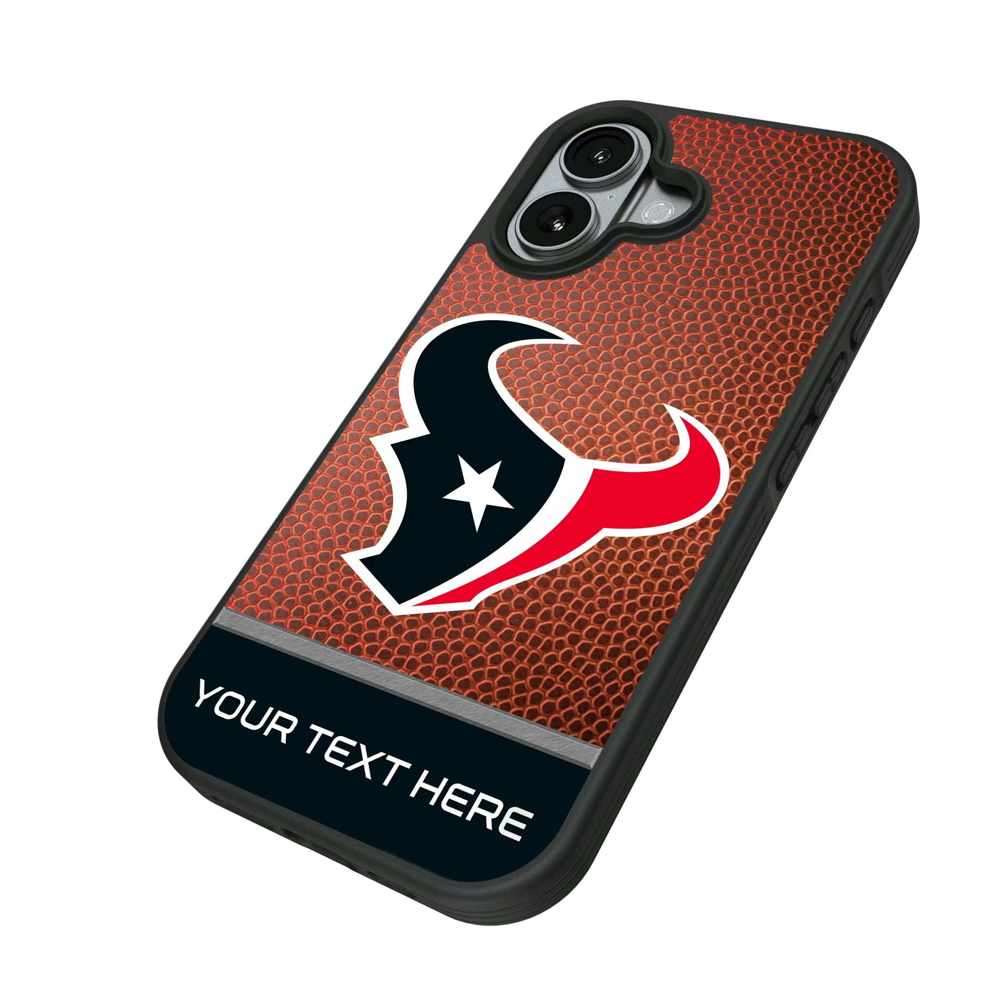 Houston Texans Personalized Football iPhone Bump Phone Case for Apple iPhone - Isometric View#Device_iPhone 17