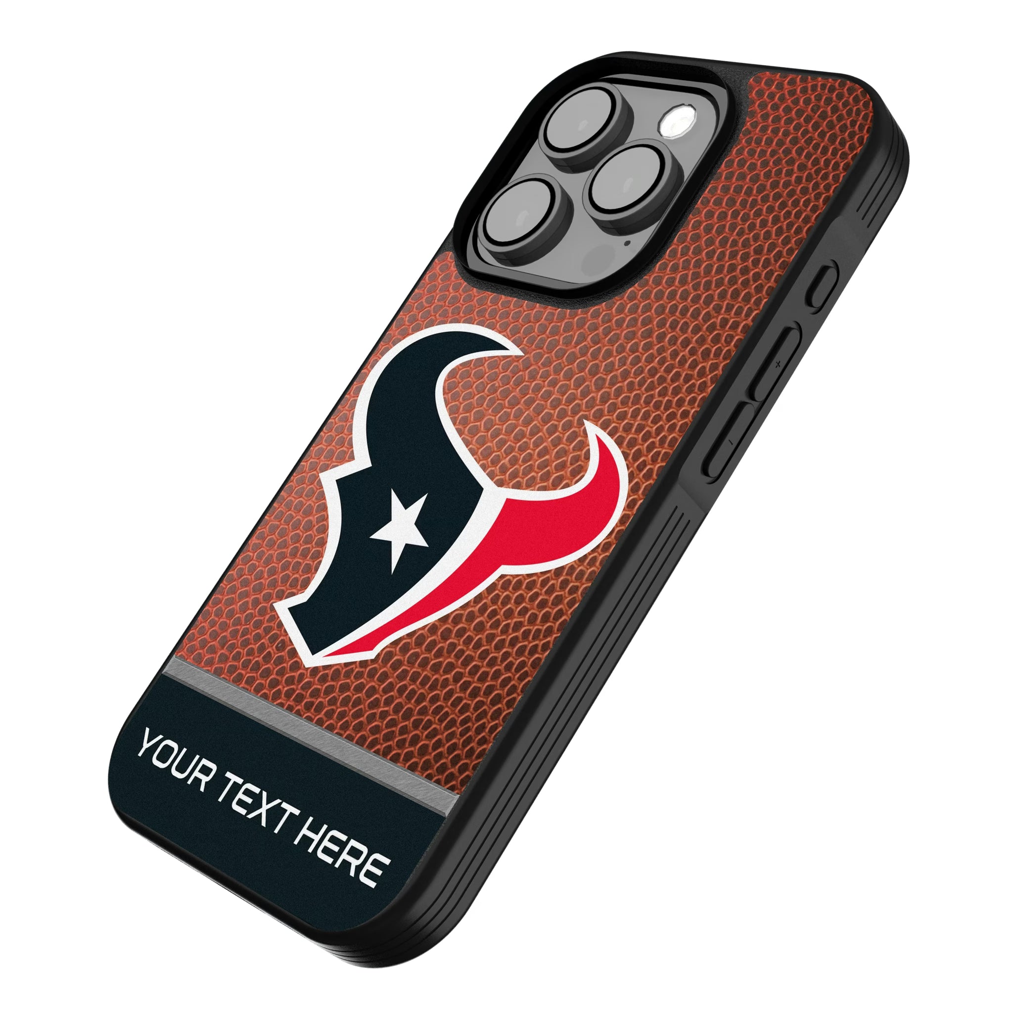 Houston Texans Personalized Football iPhone Bump Phone Case for Apple iPhone - Isometric View