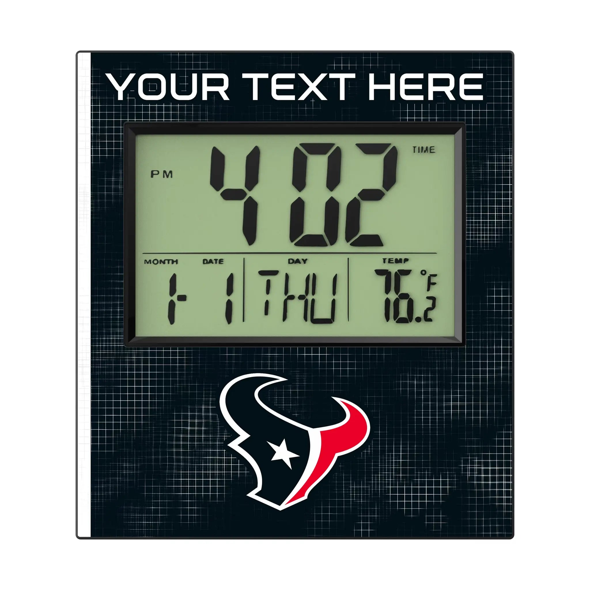 Houston Texans Personalized Hatch Wall Clock