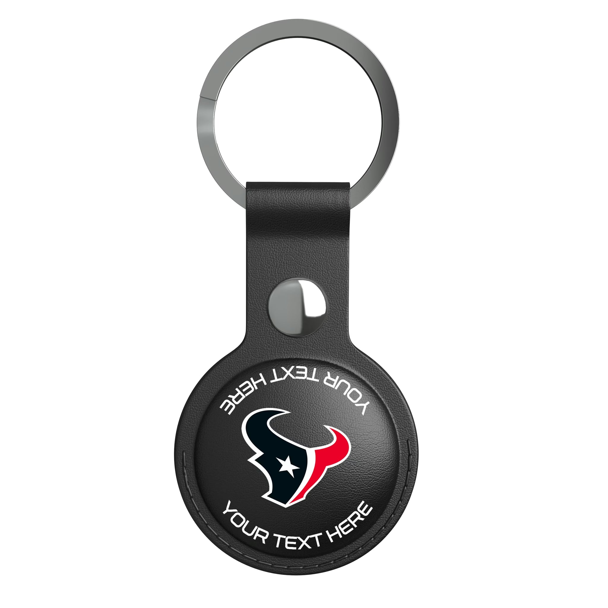 Houston Texans Personalized Insignia AirTag Black Airtag Holder