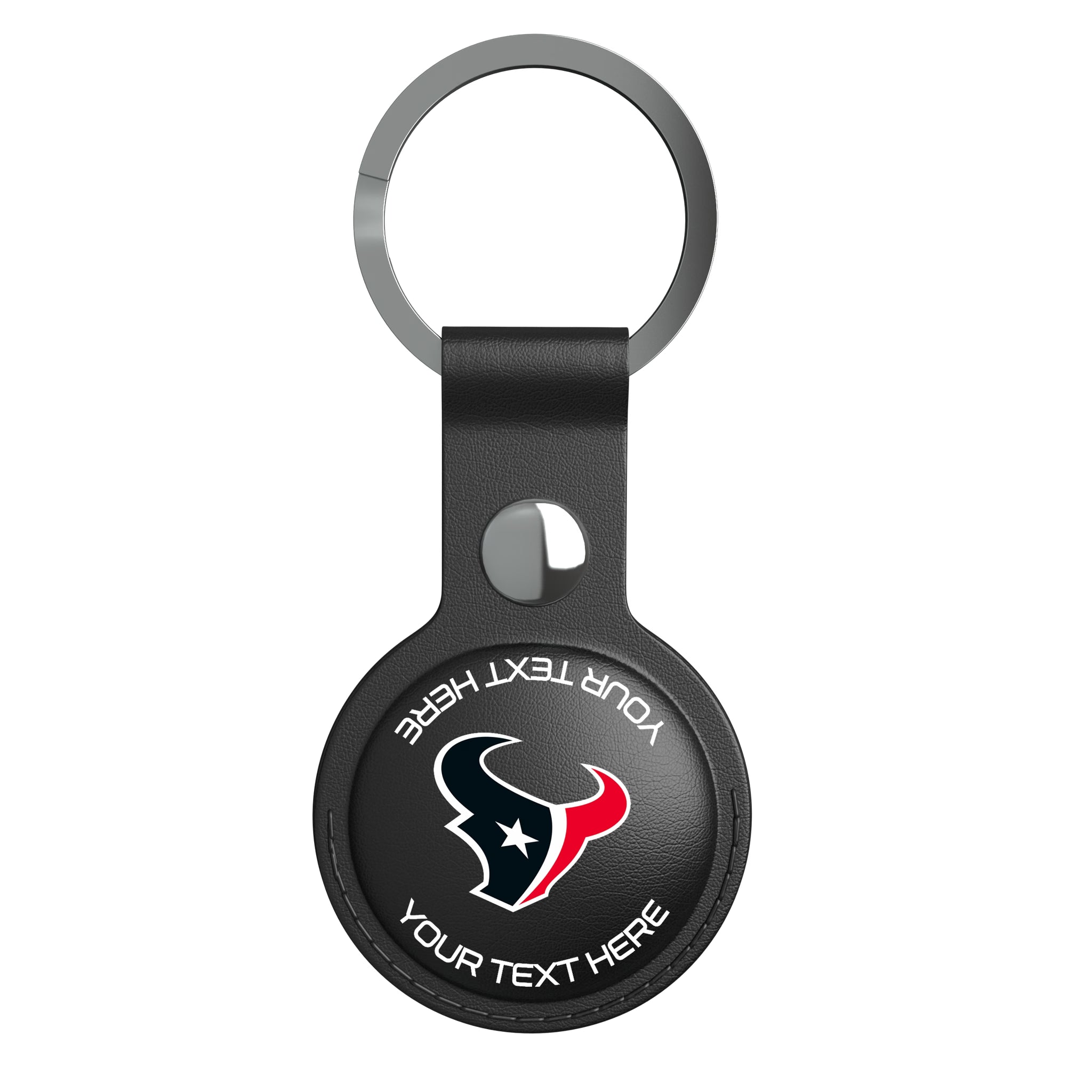 Houston Texans Personalized Insignia AirTag Black Airtag Holder