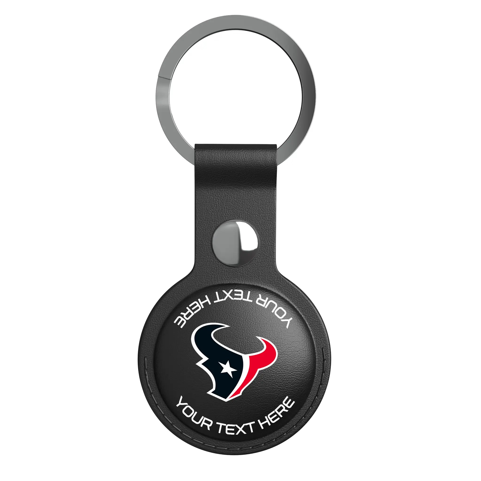 Houston Texans Personalized Insignia AirTag Black Airtag Holder