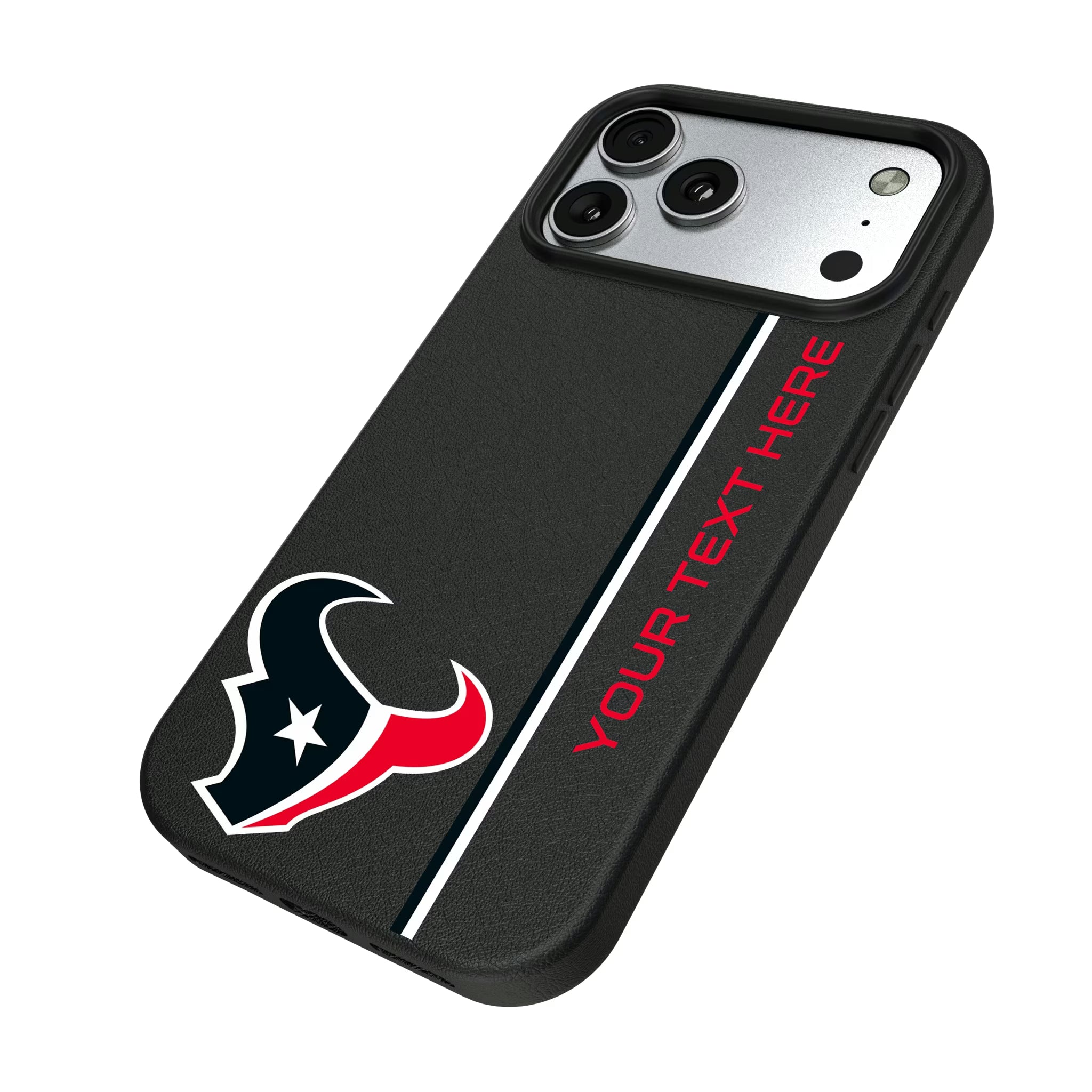 Houston Texans Personalized Sidebard iPhone MagSafe Compatible Phone Case for Apple iPhone - Isometric View#Device_iPhone 17 Pro Max