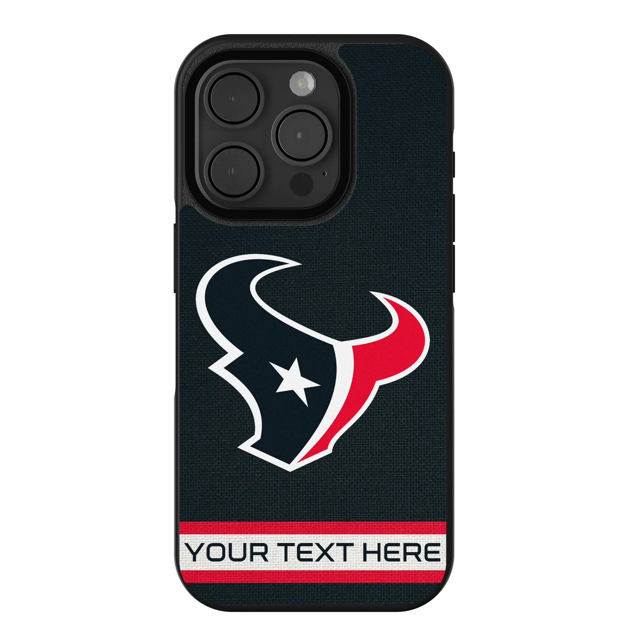 Houston Texans Personalized Stripe iPhone Bump Phone Case for Apple iPhone