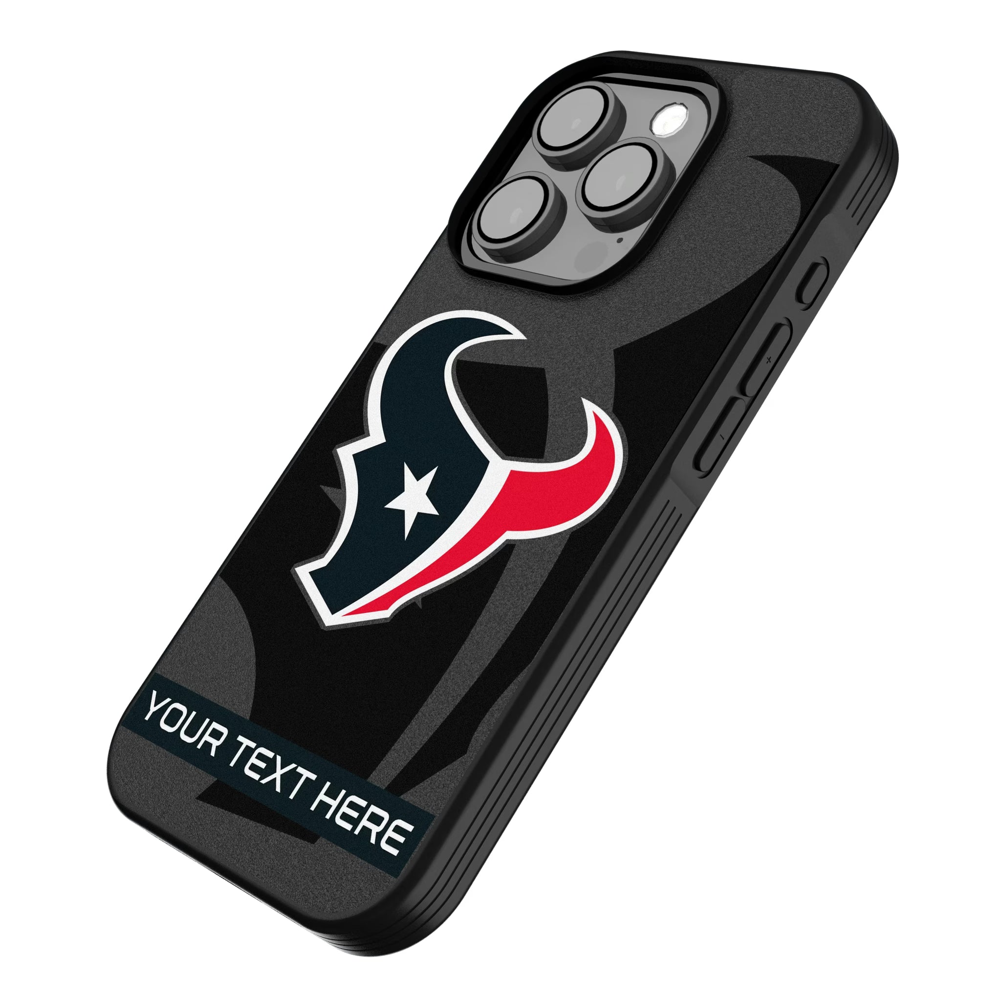 Houston Texans Personalized Tilt iPhone Bump Phone Case for Apple iPhone - Isometric View