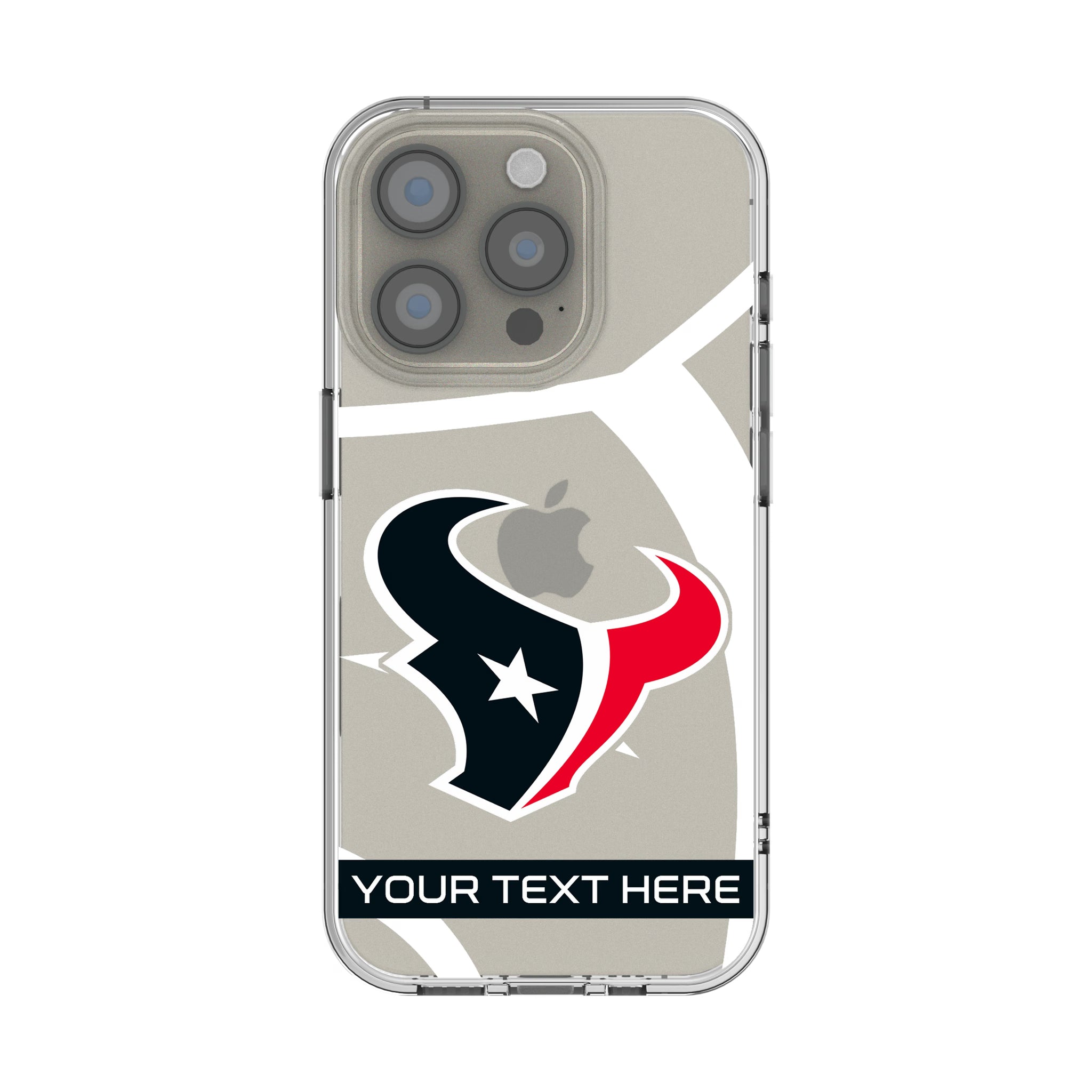 Houston Texans Personalized Tilt iPhone Clear Phone Case for Apple iPhone