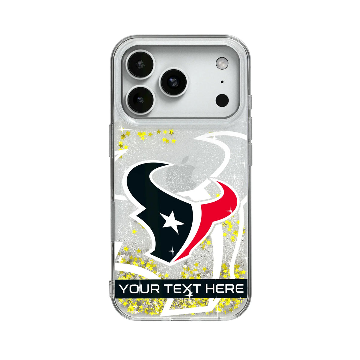 Houston Texans Personalized Tilt Glitter Phone Case for Apple iPhone