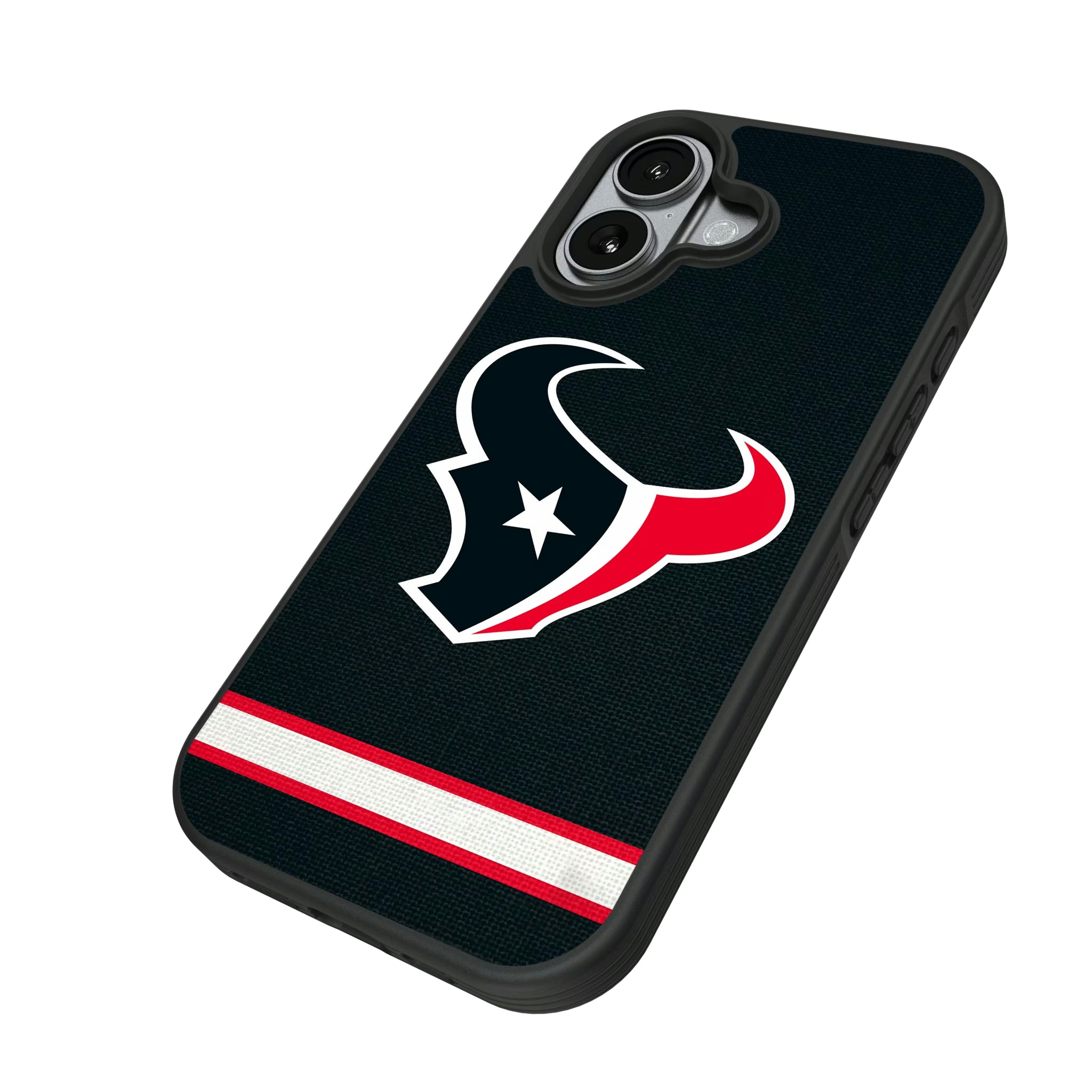 Houston Texans Stripe iPhone Bump Phone Case for Apple iPhone - Isometric View#Device_iPhone 17
