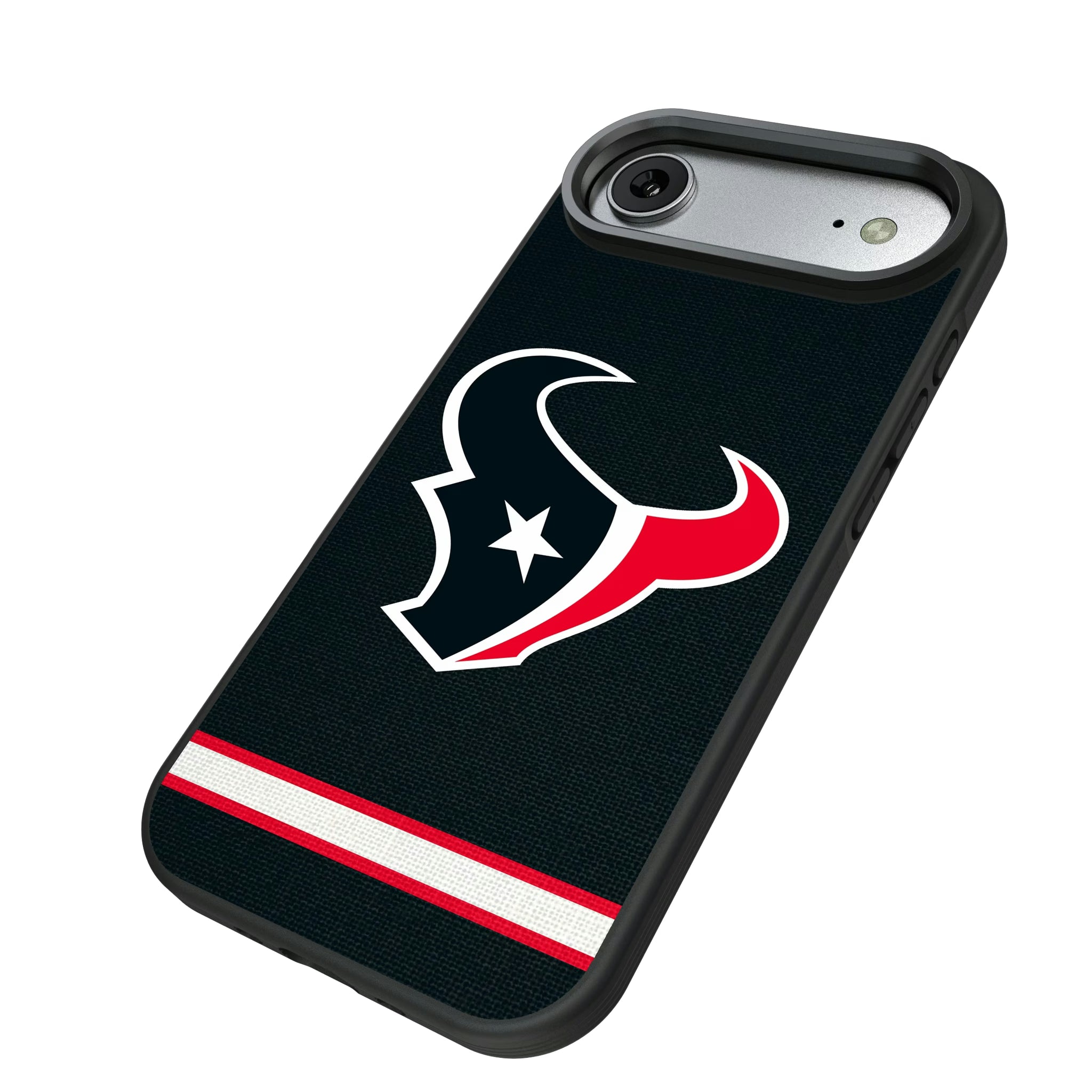 Houston Texans Stripe iPhone Bump Phone Case for Apple iPhone - Isometric View#Device_iPhone Air