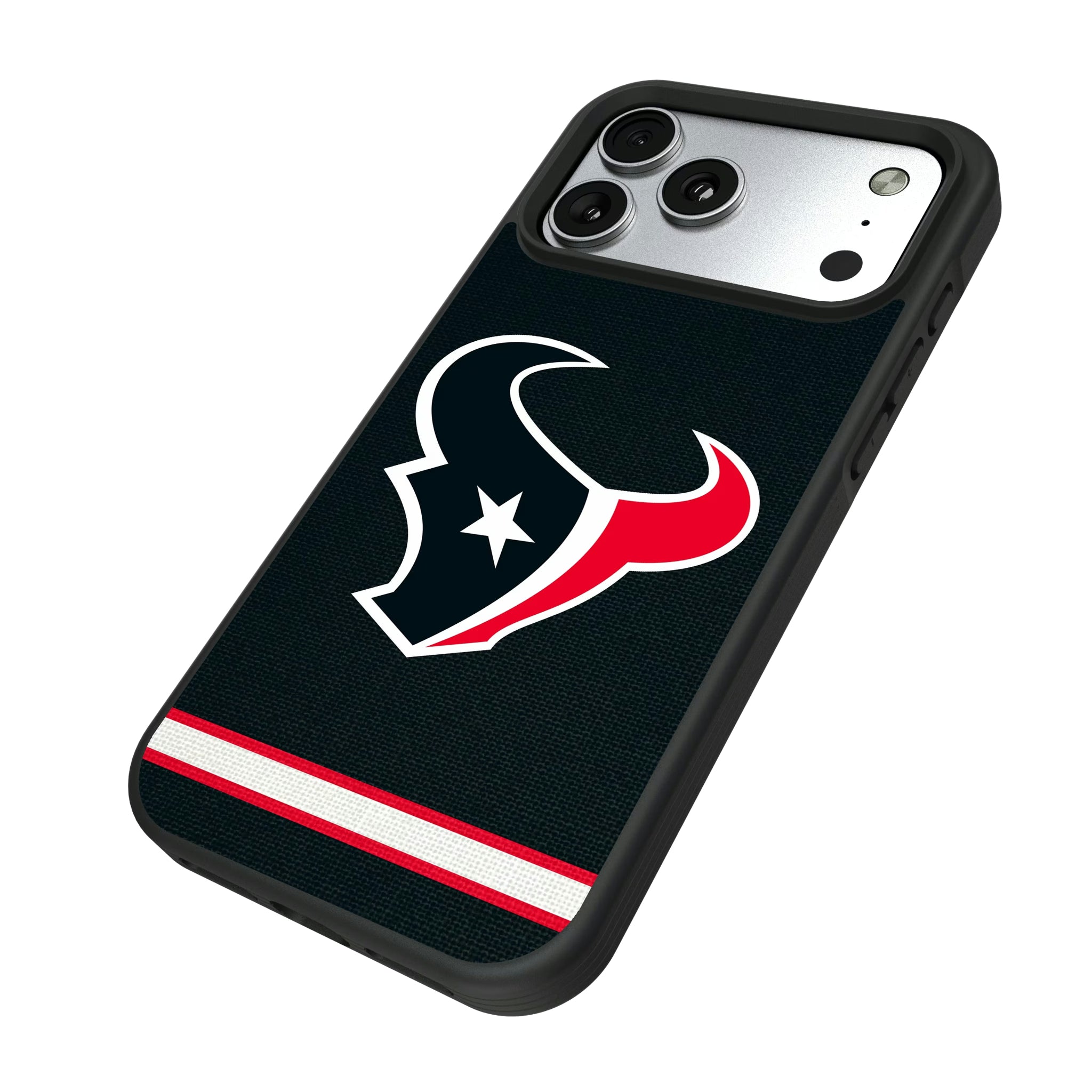 Houston Texans Stripe iPhone Bump Phone Case for Apple iPhone - Isometric View#Device_iPhone 17 Pro Max