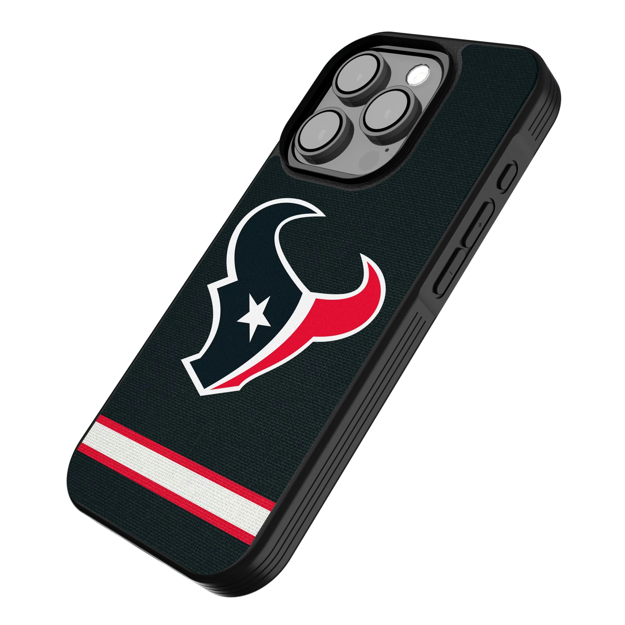 Houston Texans Stripe iPhone Bump Phone Case for Apple iPhone - Isometric View