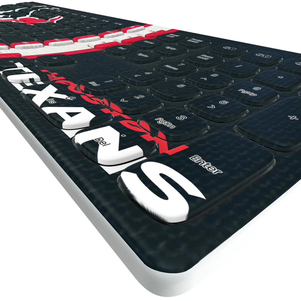 Houston Texans Stripe KKB605 Curved Wireless Keyboard - Detail
