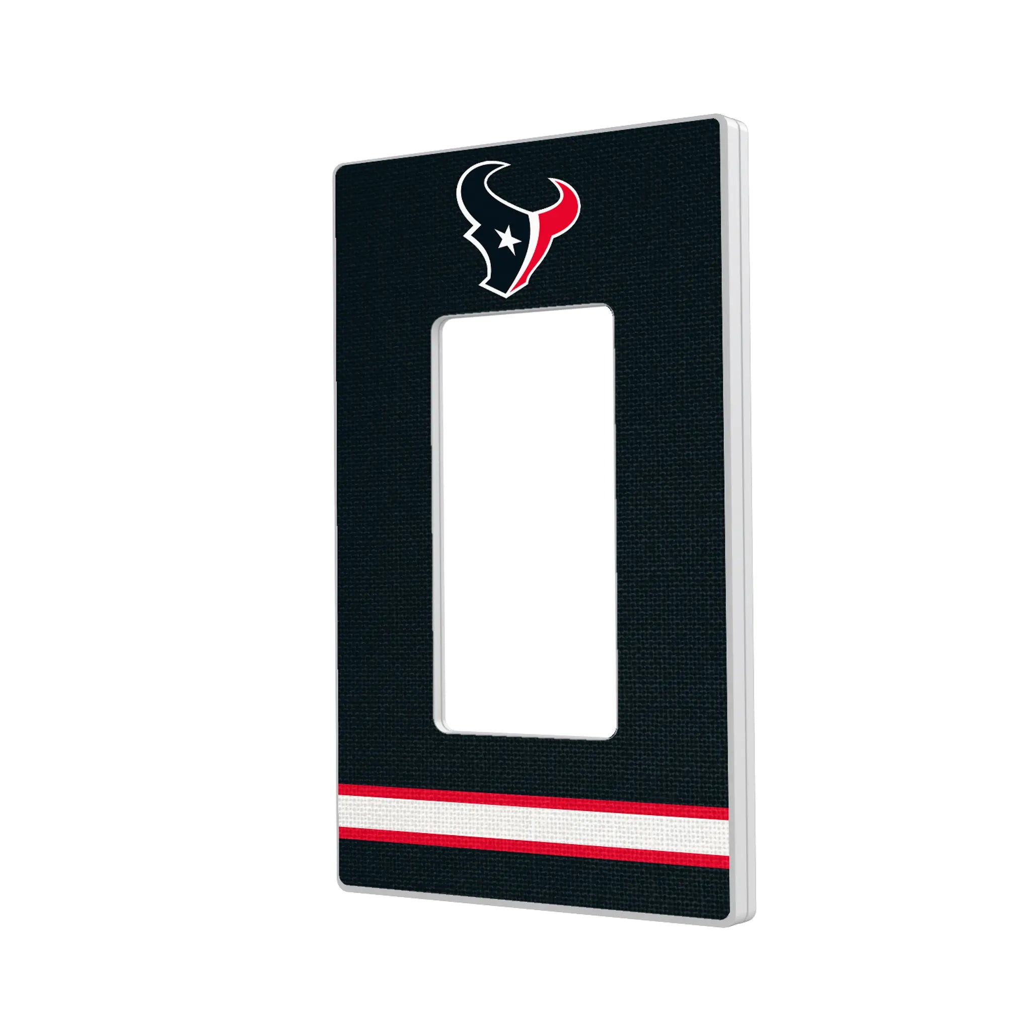 Houston Texans Stripe Hidden-Screw Light Switch Plate#Style_Single Rocker