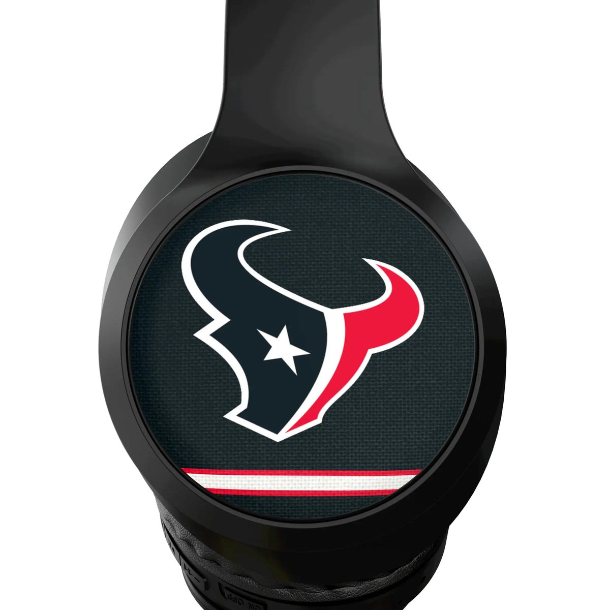 Houston Texans Stripe Wireless Over-Ear Headphones With Case - Detail