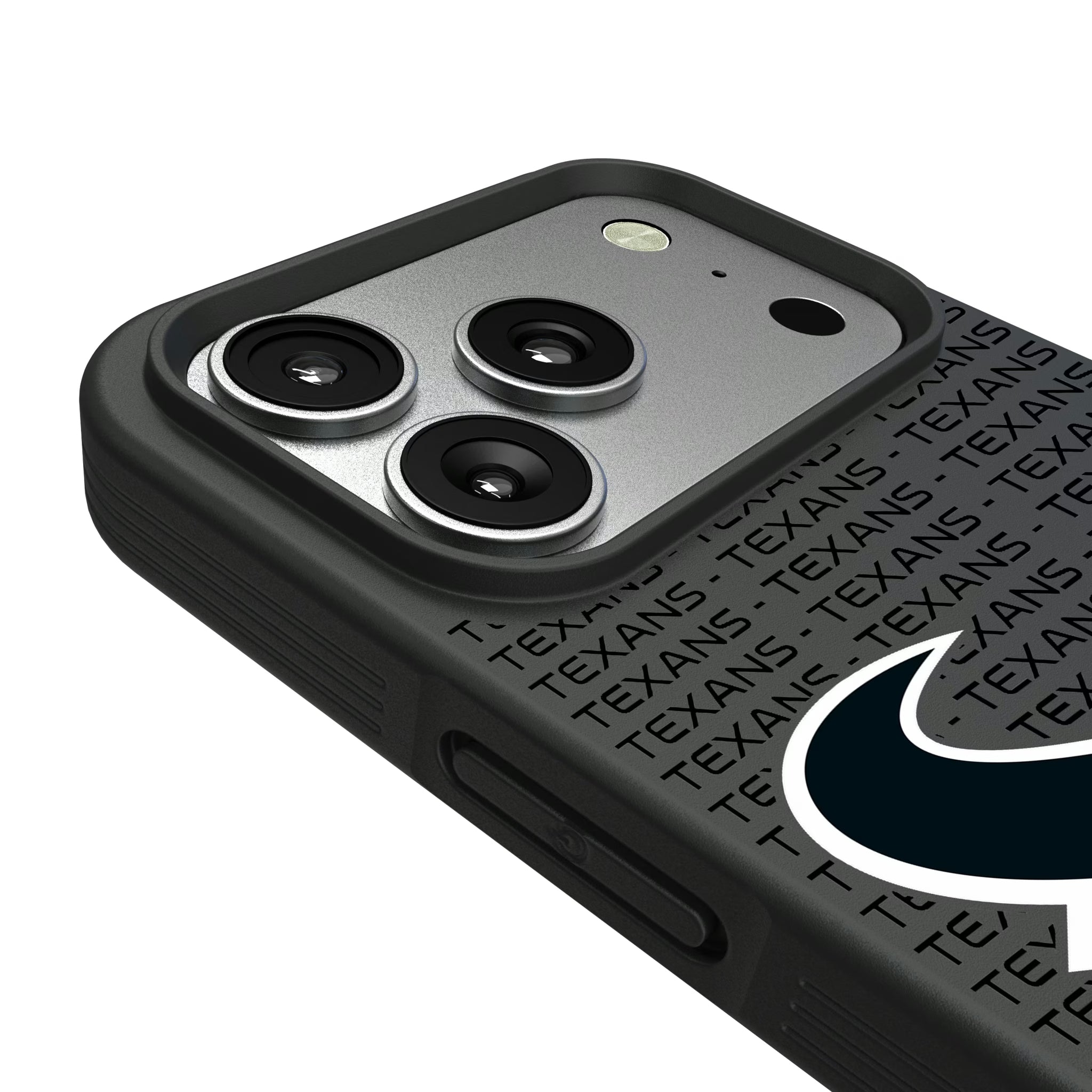 Houston Texans Text Backdrop iPhone Bump Phone Case for Apple iPhone - Detail#Device_iPhone 17 Pro