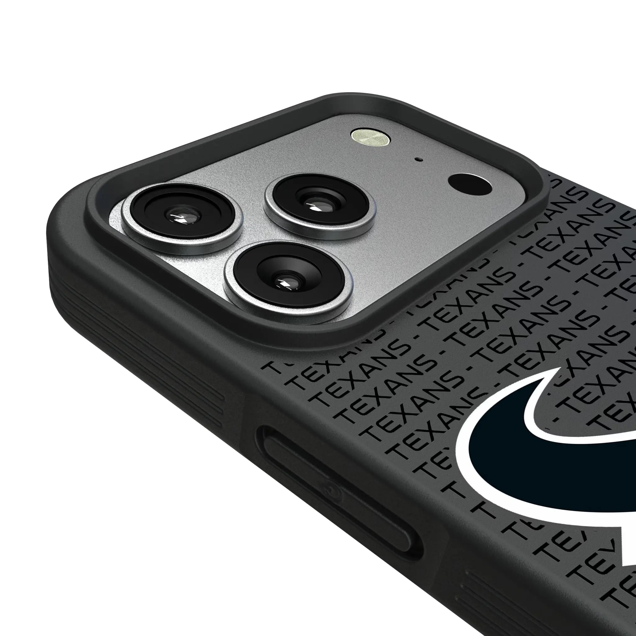 Houston Texans Text Backdrop iPhone Bump Phone Case for Apple iPhone - Detail#Device_iPhone 17 Pro