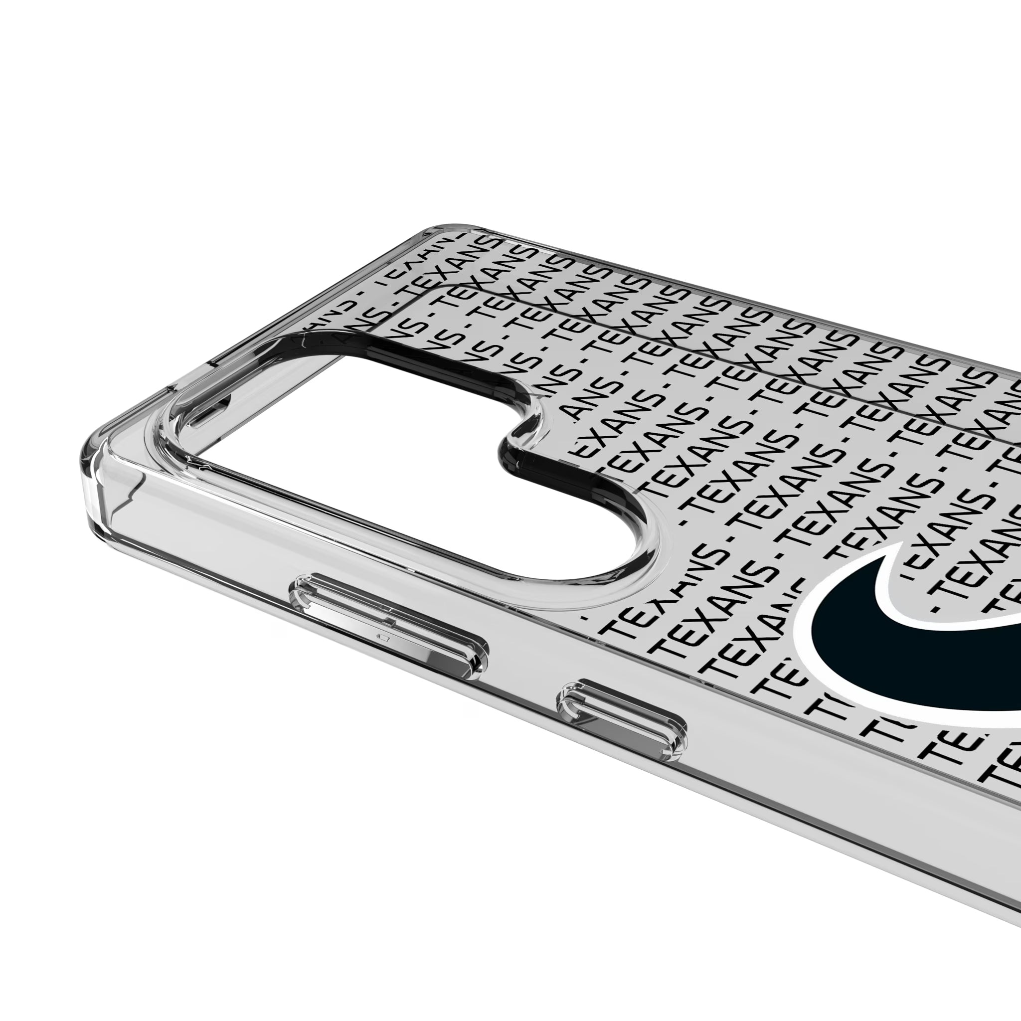 Houston Texans Text Backdrop Galaxy Clear Phone Case for Samsung Galaxy - Detail