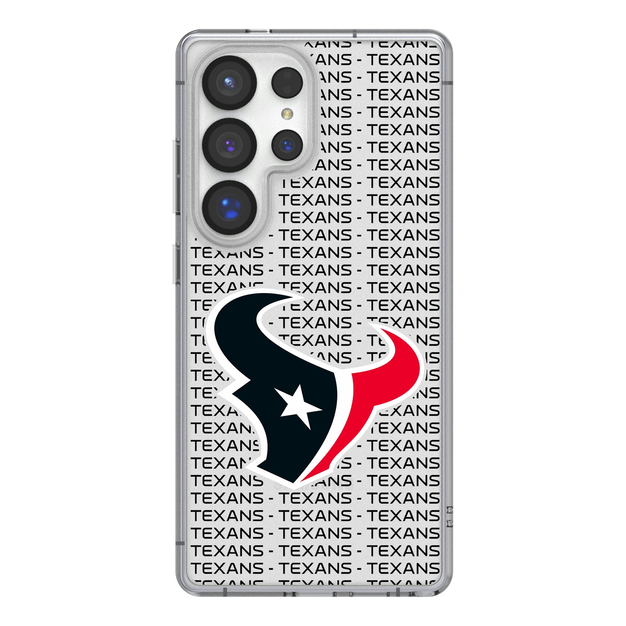 Houston Texans Text Backdrop Galaxy Clear Phone Case for Samsung Galaxy