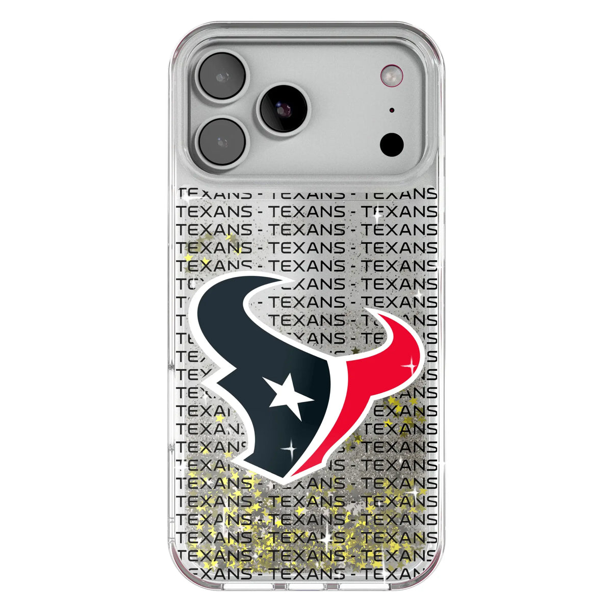 Houston Texans Text Backdrop Glitter Phone Case for Apple iPhone