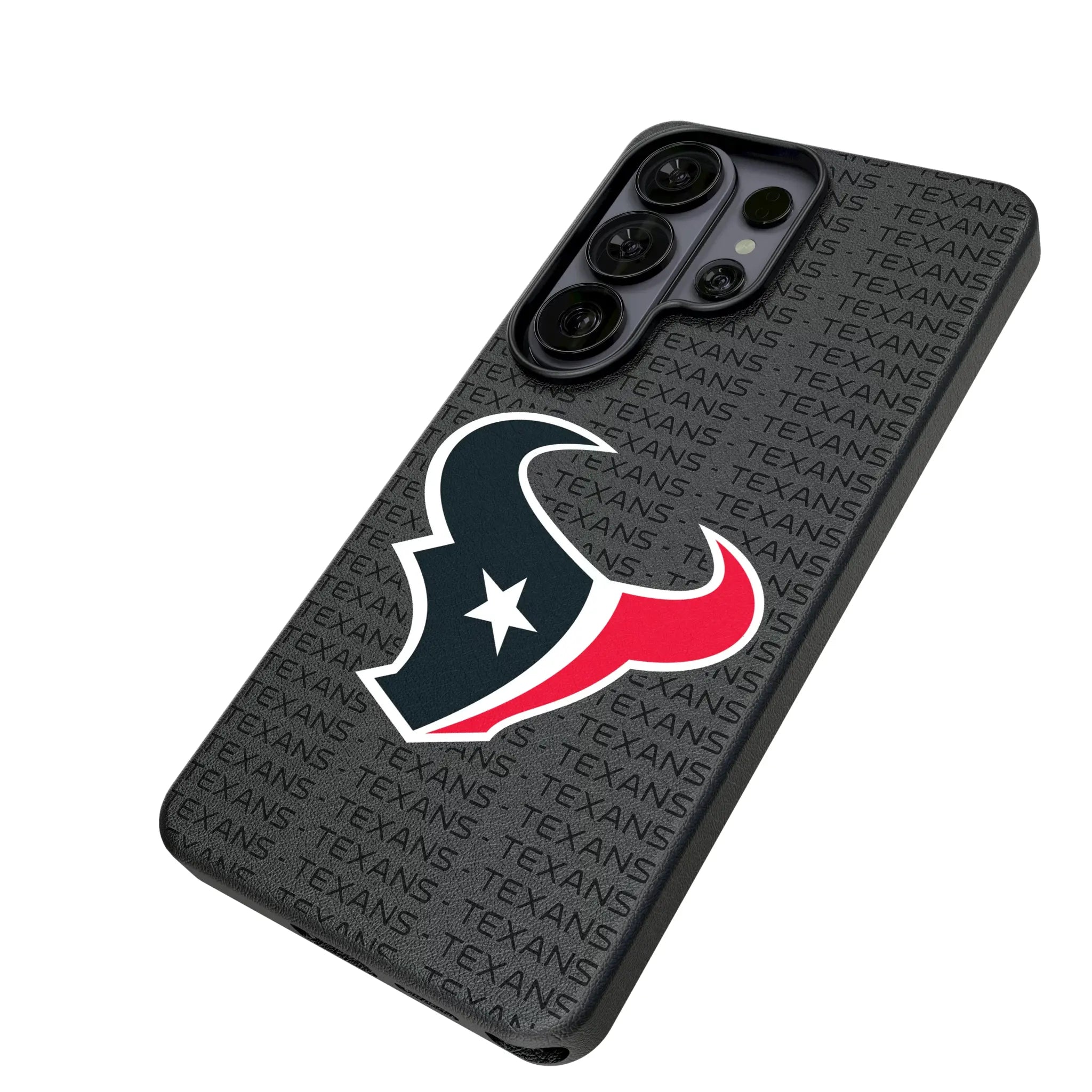 Houston Texans Text Backdrop Galaxy MagSafe Compatible Phone Case for Samsung Galaxy - Isometric View#Device_Galaxy S26 Ultra