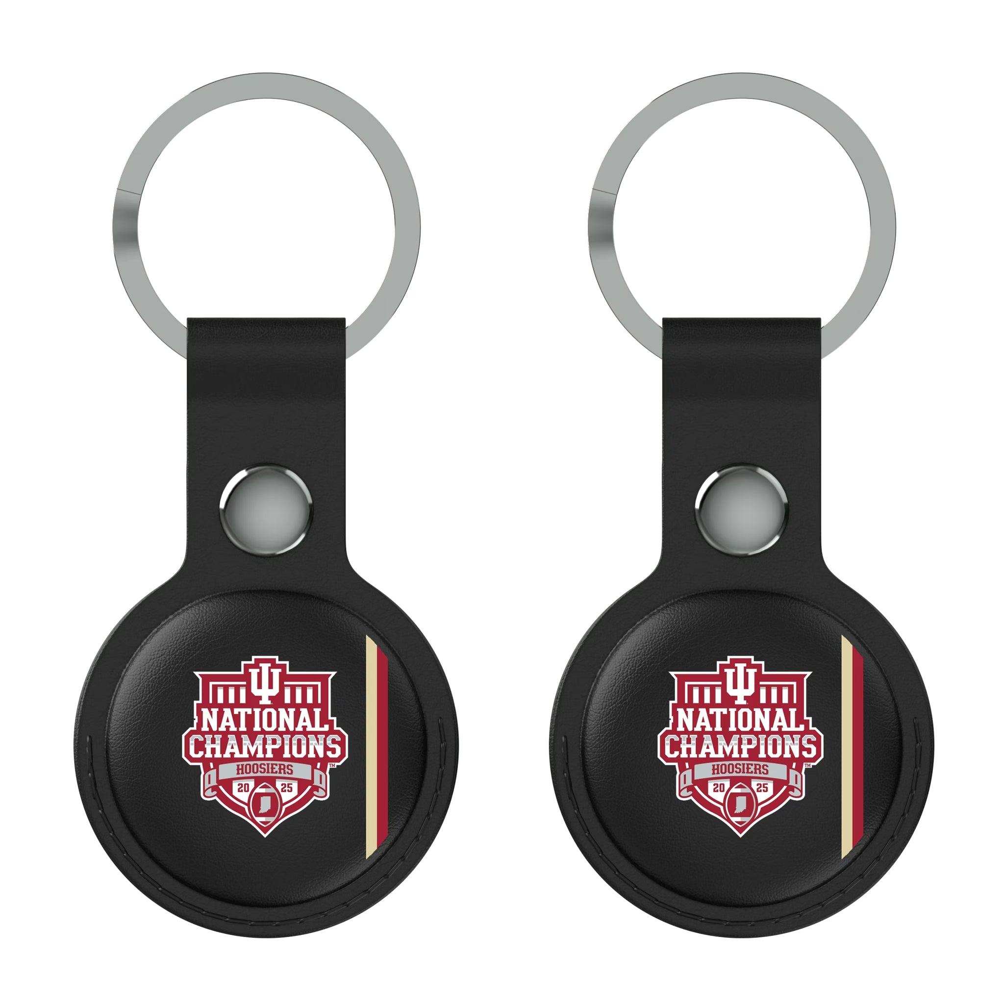 Indiana University Hoosiers 2025 College Football Playoff National Champion AirTag Black Airtag Holder 2-Pack