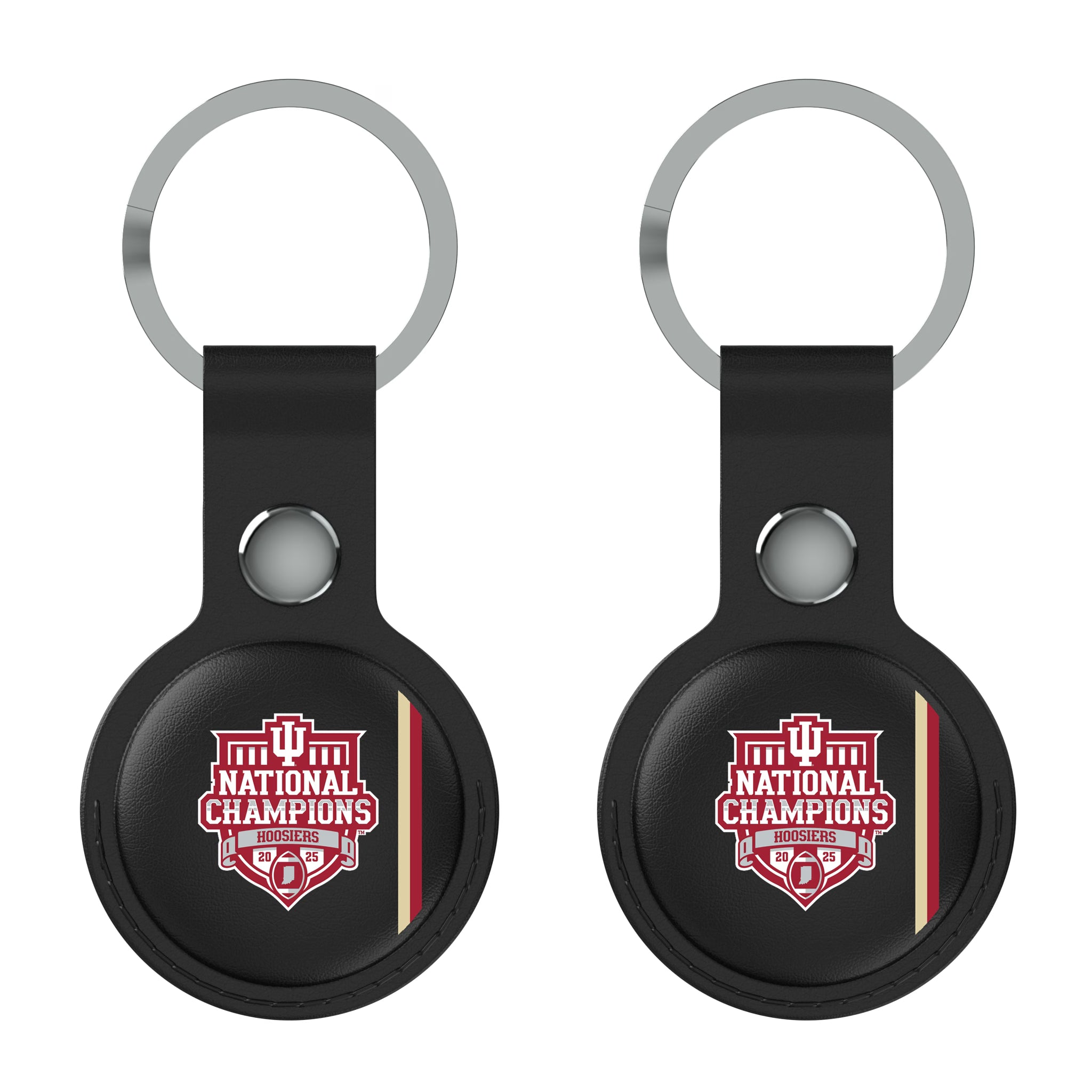 Indiana University Hoosiers 2025 College Football Playoff National Champion AirTag Black Airtag Holder 2-Pack