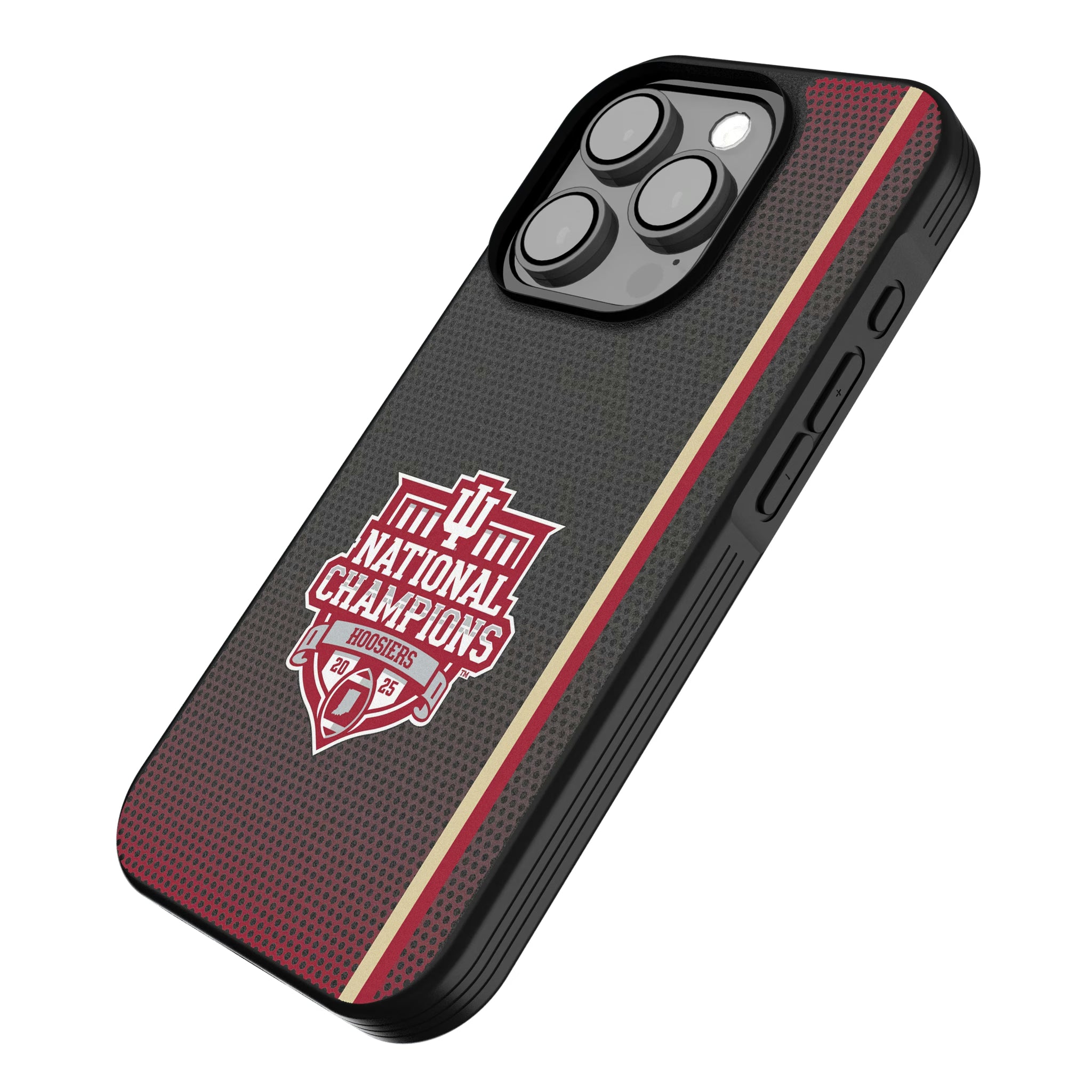 Indiana University Hoosiers 2025 College Football Playoff National Champion iPhone Bump Phone Case for Apple iPhone - Isometric View