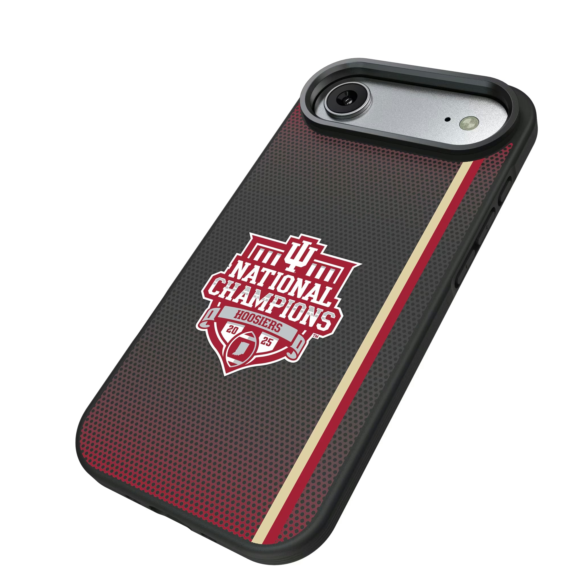 Indiana University Hoosiers 2025 College Football Playoff National Champion iPhone Bump Phone Case for Apple iPhone - Isometric View#Device_iPhone Air