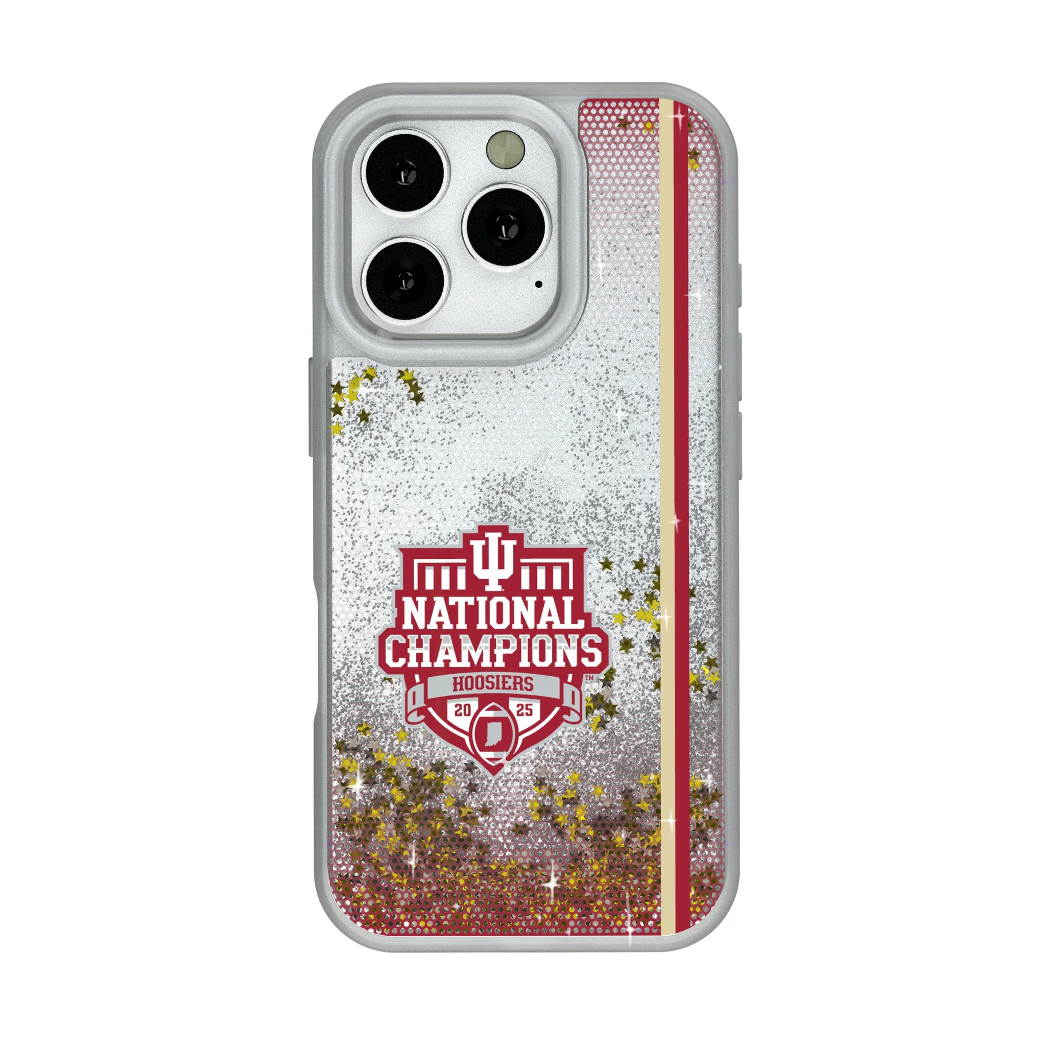 Indiana University Hoosiers 2025 College Football Playoff National Champion iPhone Glitter Phone Case for Apple iPhone